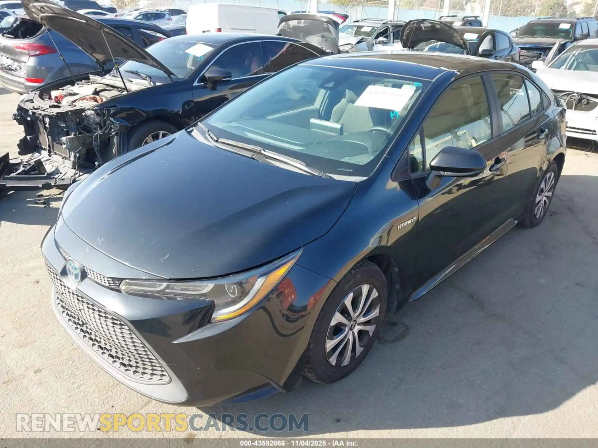 2 Фотография поврежденного автомобиля JTDEAMDE5MJ013312 TOYOTA COROLLA 2021