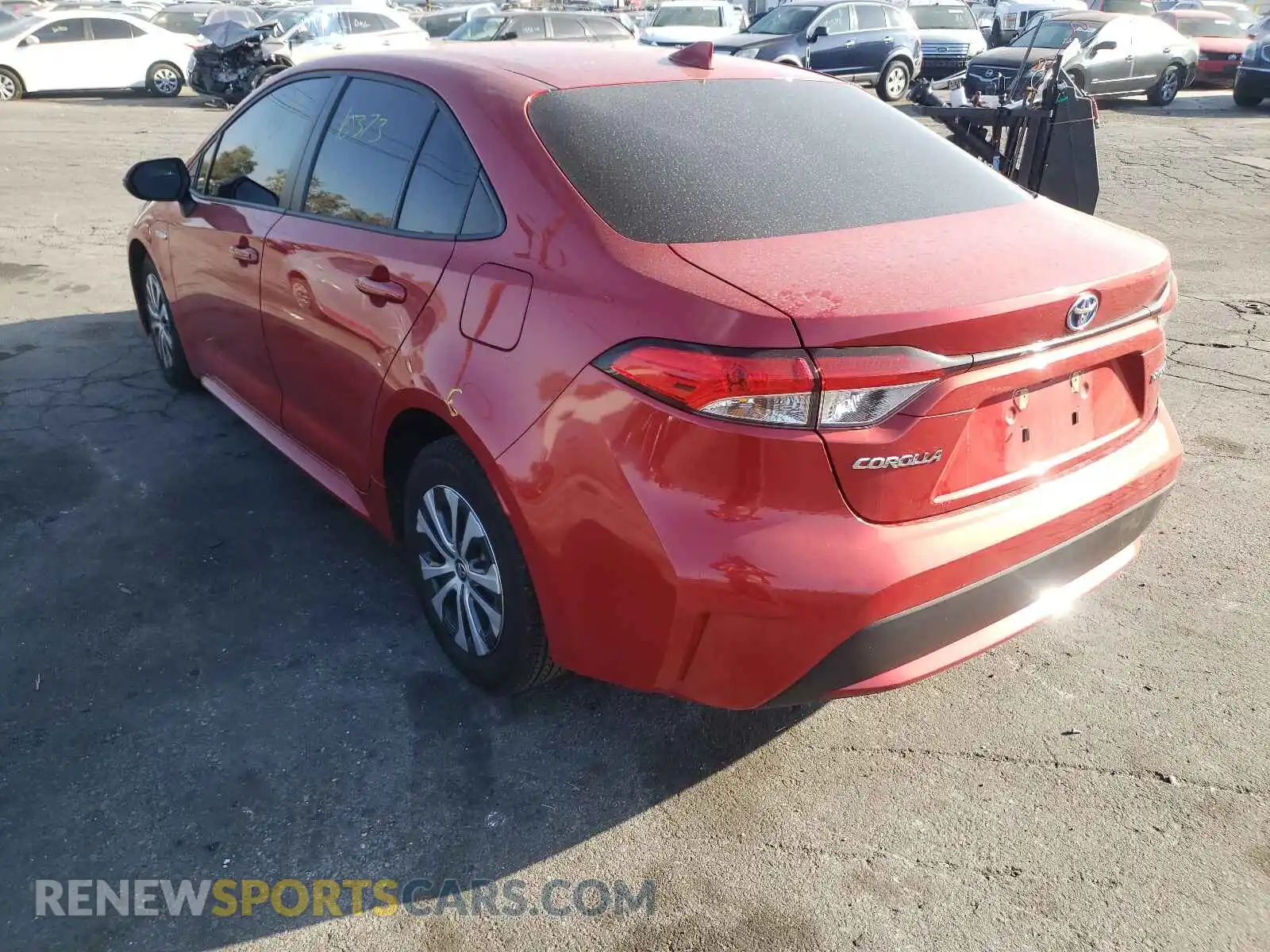 3 fotografías del automóvil dañado JTDEAMDE5MJ019756 TOYOTA COROLLA 2021
