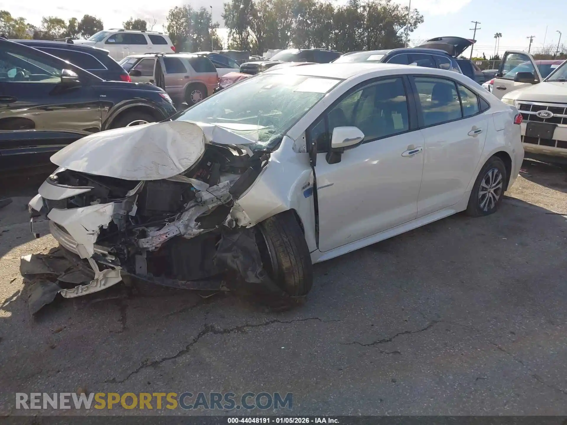2 Photograph of a damaged car JTDEAMDE5MJ019868 TOYOTA COROLLA 2021