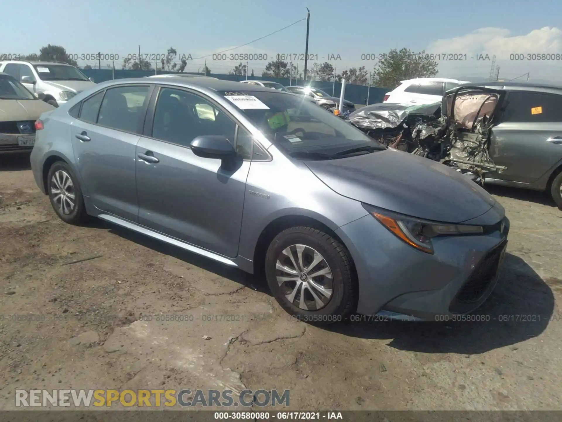 1 Photograph of a damaged car JTDEAMDE5MJ025962 TOYOTA COROLLA 2021