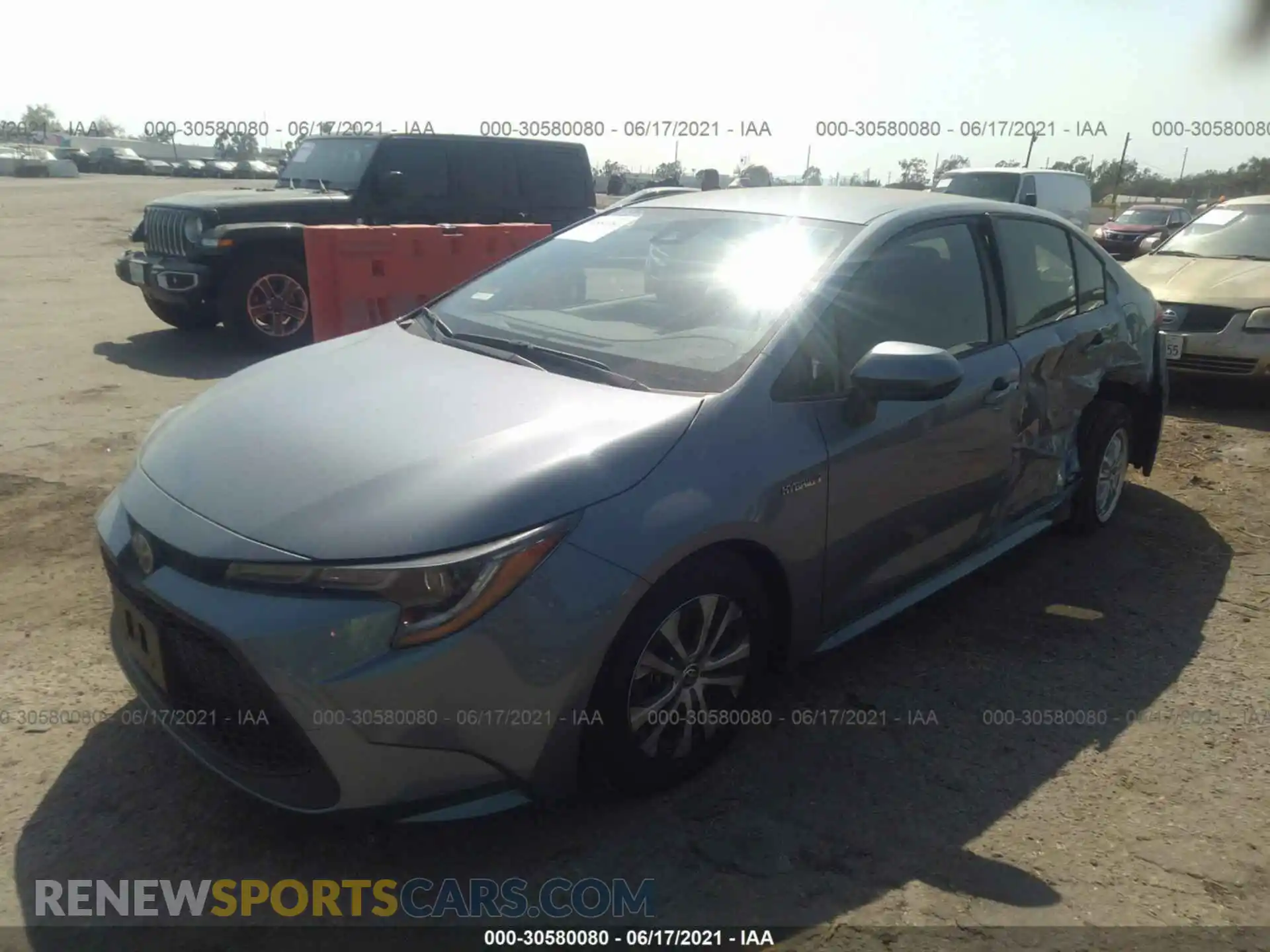 2 Photograph of a damaged car JTDEAMDE5MJ025962 TOYOTA COROLLA 2021