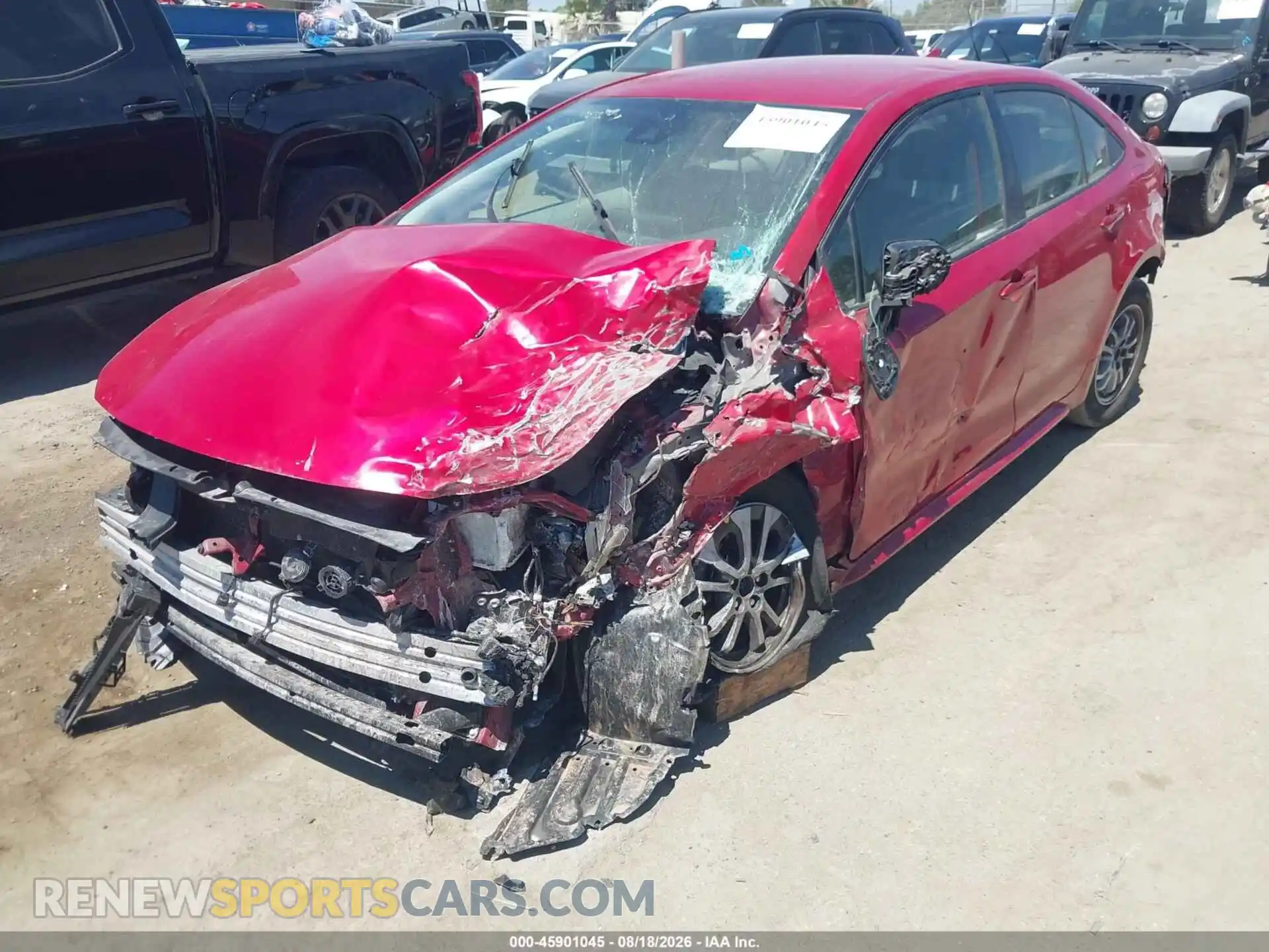 2 Photograph of a damaged car JTDEAMDE6MJ008877 TOYOTA COROLLA 2021