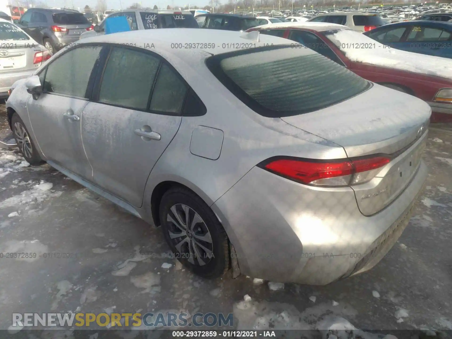 3 Фотография поврежденного автомобиля JTDEAMDE6MJ009592 TOYOTA COROLLA 2021
