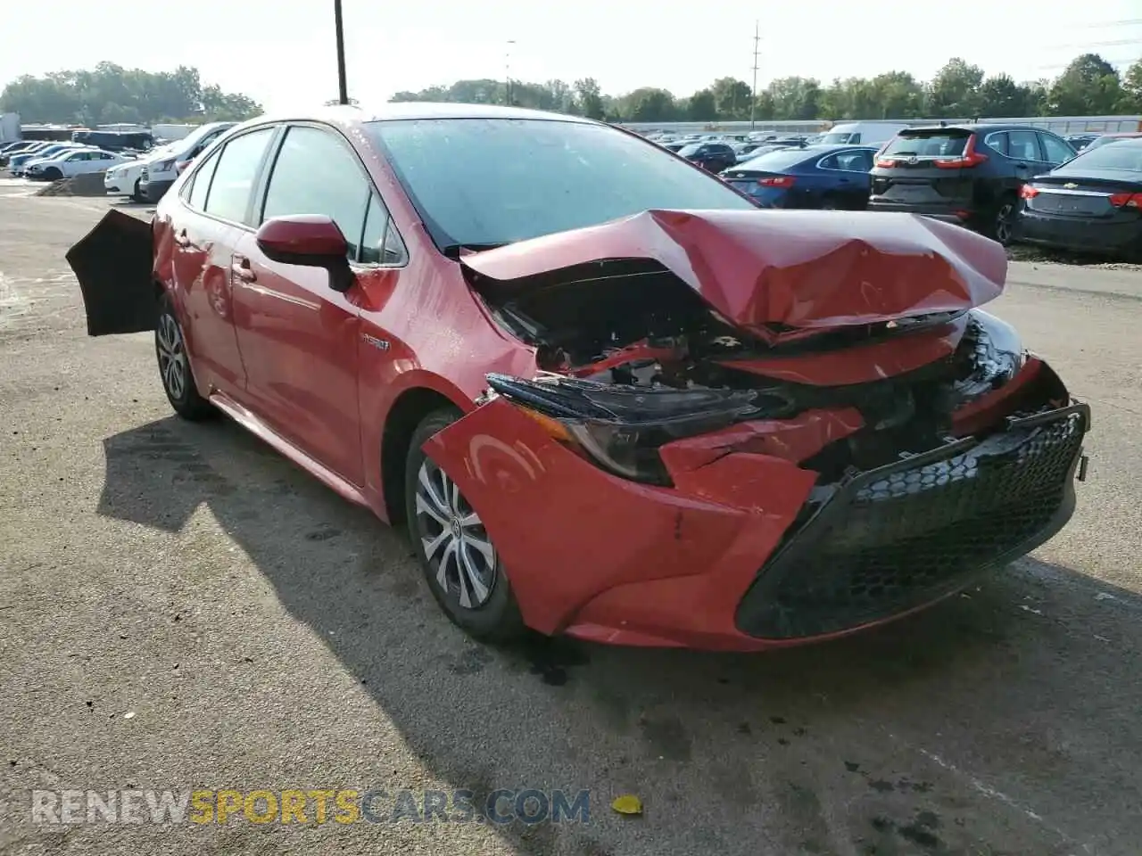 1 Photograph of a damaged car JTDEAMDE6MJ010984 TOYOTA COROLLA 2021