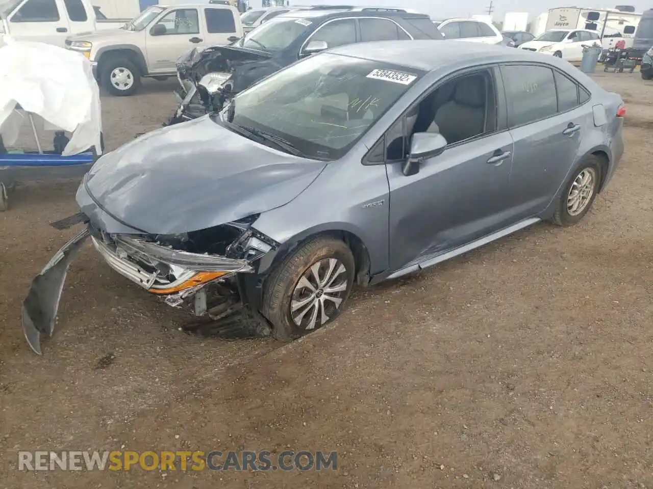 2 Photograph of a damaged car JTDEAMDE6MJ017028 TOYOTA COROLLA 2021