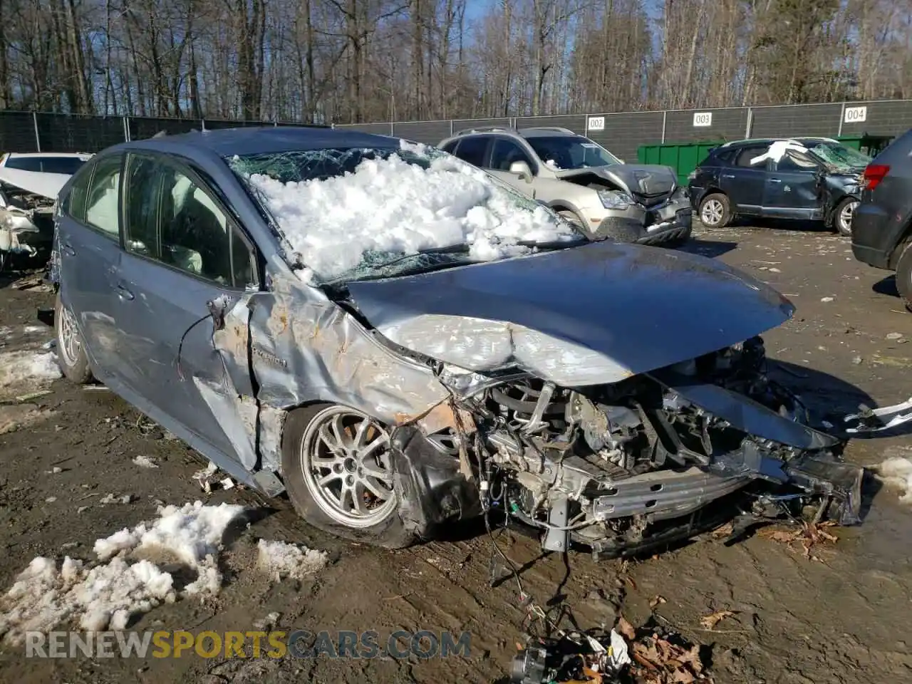 1 Photograph of a damaged car JTDEAMDE6MJ018261 TOYOTA COROLLA 2021