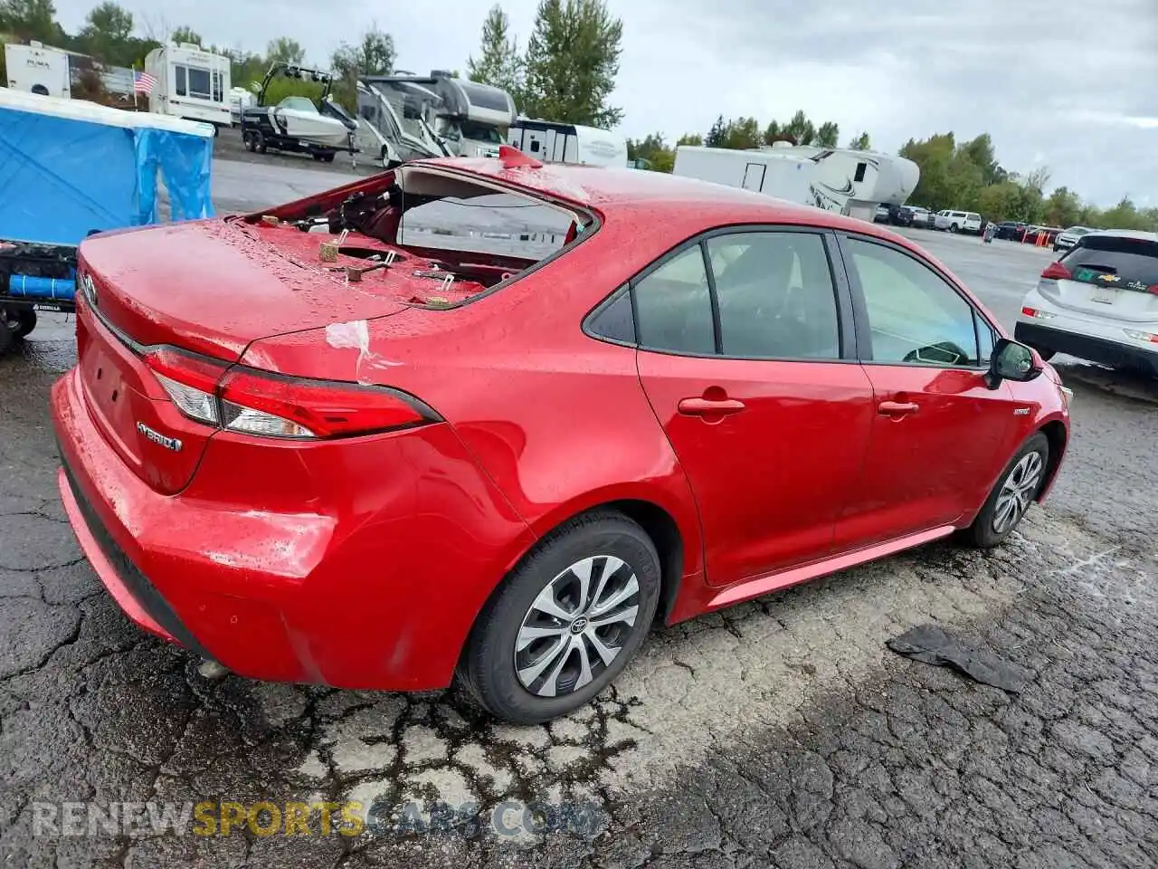 3 Фотография поврежденного автомобиля JTDEAMDE6MJ019748 TOYOTA COROLLA 2021