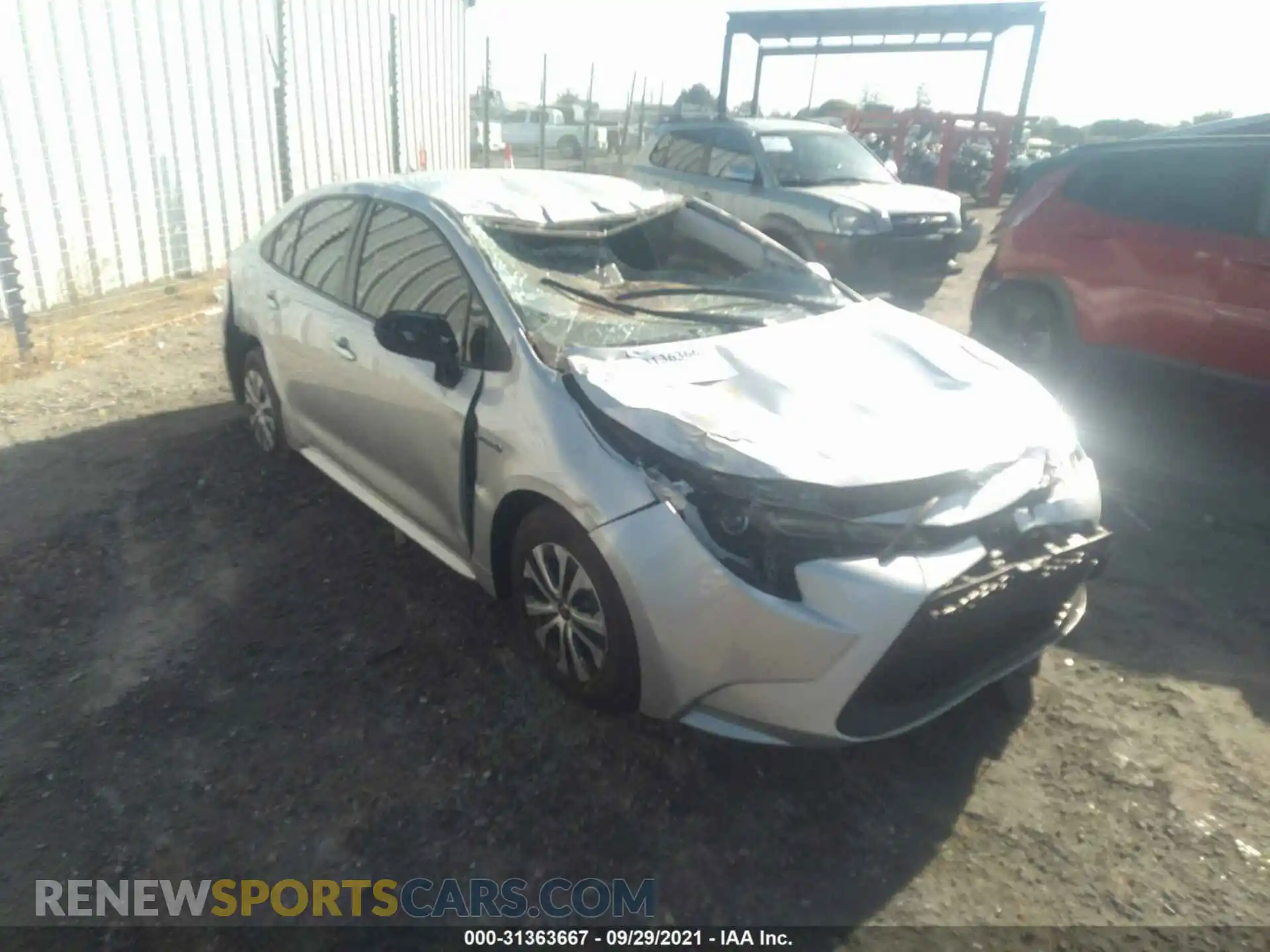 1 Photograph of a damaged car JTDEAMDE6MJ030801 TOYOTA COROLLA 2021
