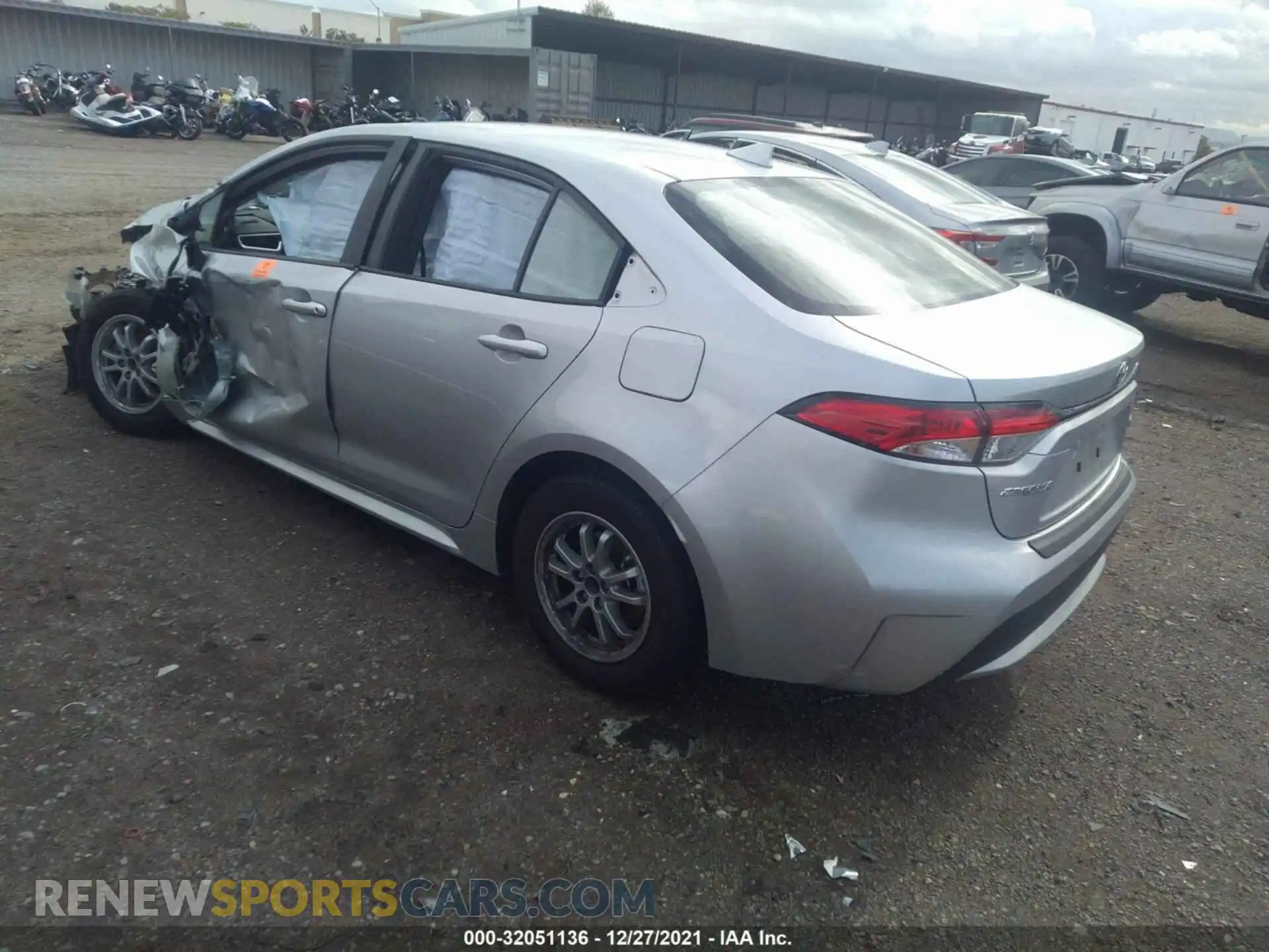 3 Photograph of a damaged car JTDEAMDE7MJ000352 TOYOTA COROLLA 2021