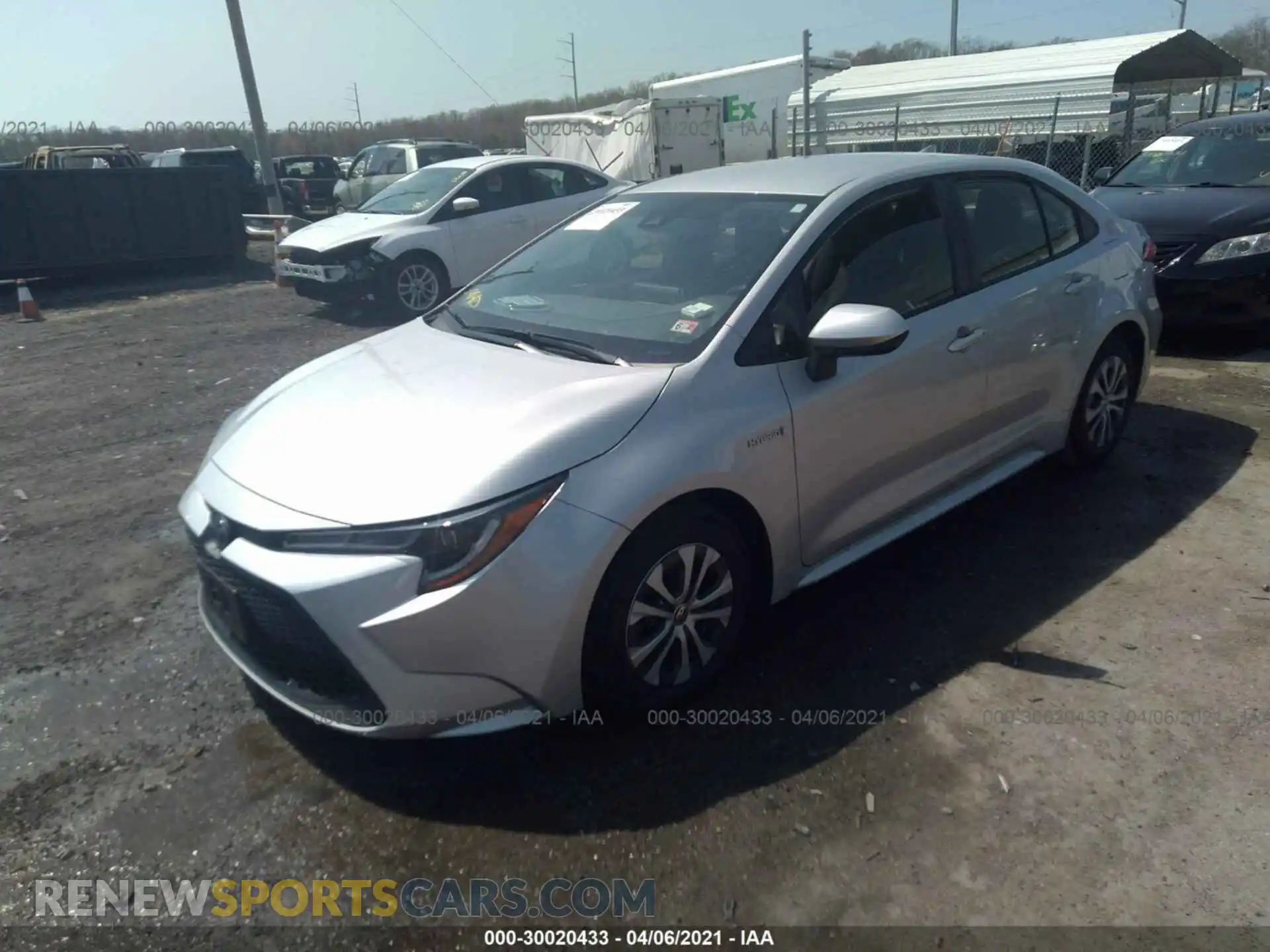2 Photograph of a damaged car JTDEAMDE7MJ002909 TOYOTA COROLLA 2021
