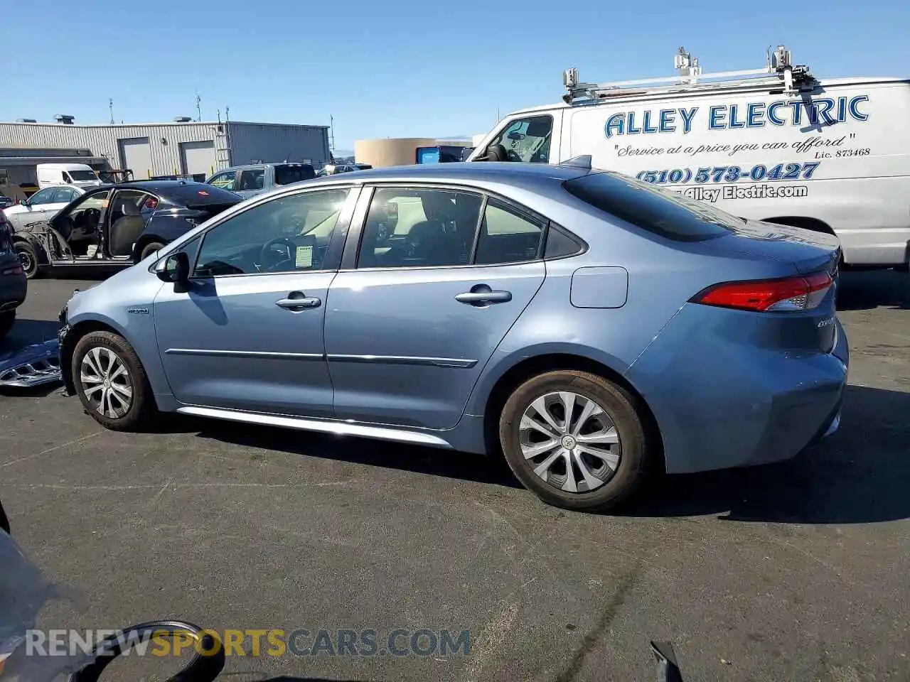 2 Photograph of a damaged car JTDEAMDE7MJ011139 TOYOTA COROLLA 2021