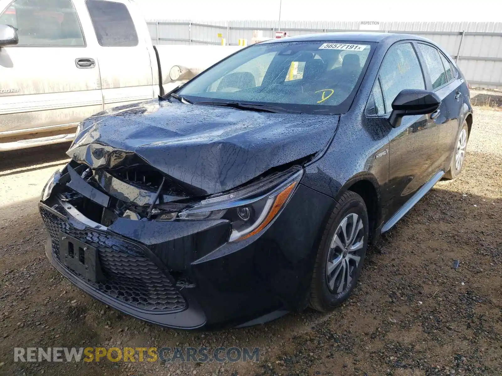 2 Photograph of a damaged car JTDEAMDE7MJ011626 TOYOTA COROLLA 2021