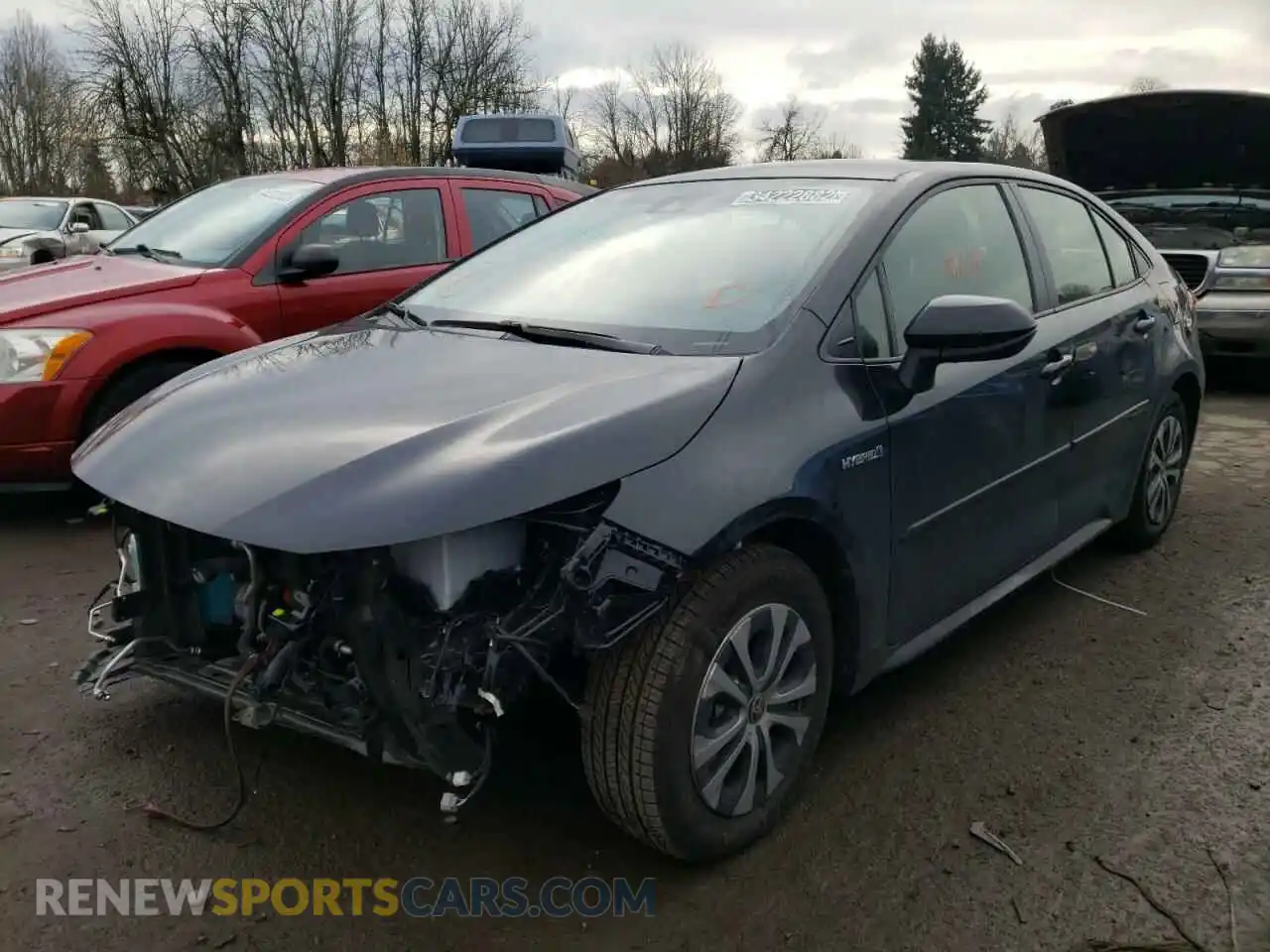 2 Photograph of a damaged car JTDEAMDE7MJ012100 TOYOTA COROLLA 2021