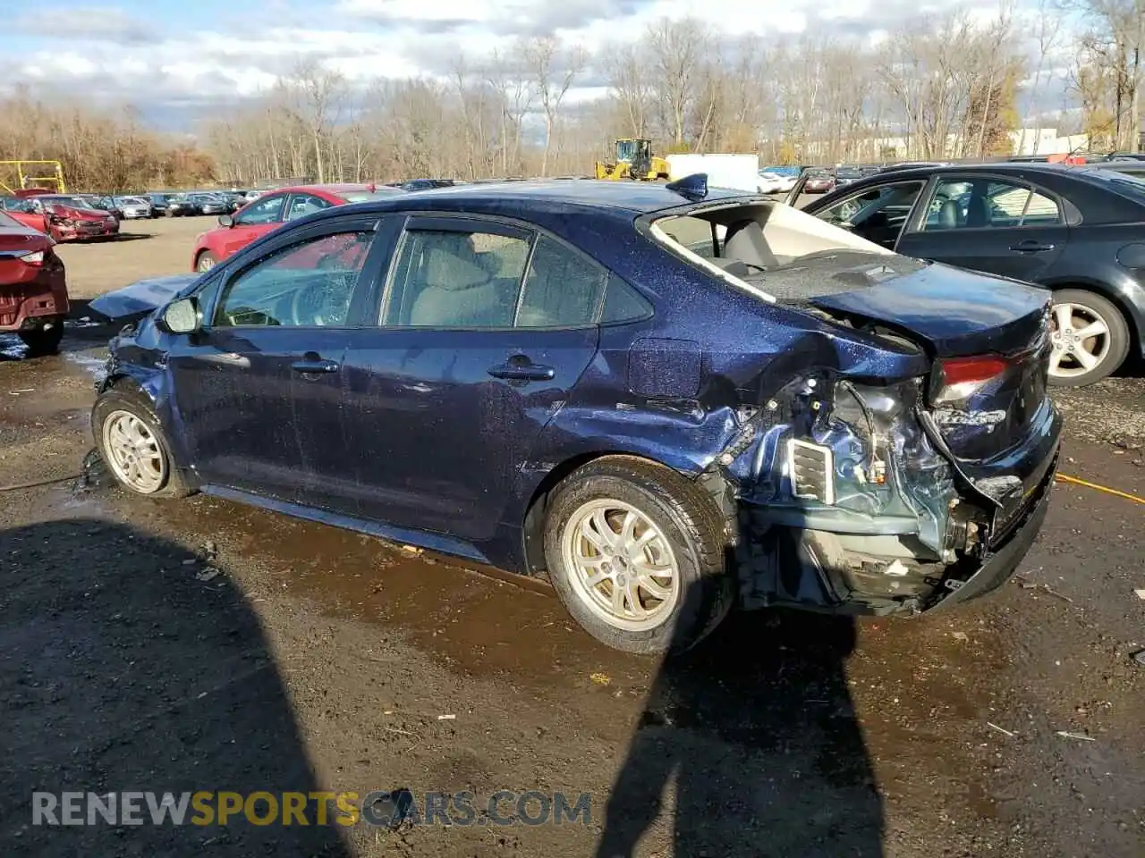 2 Photograph of a damaged car JTDEAMDE7MJ018950 TOYOTA COROLLA 2021