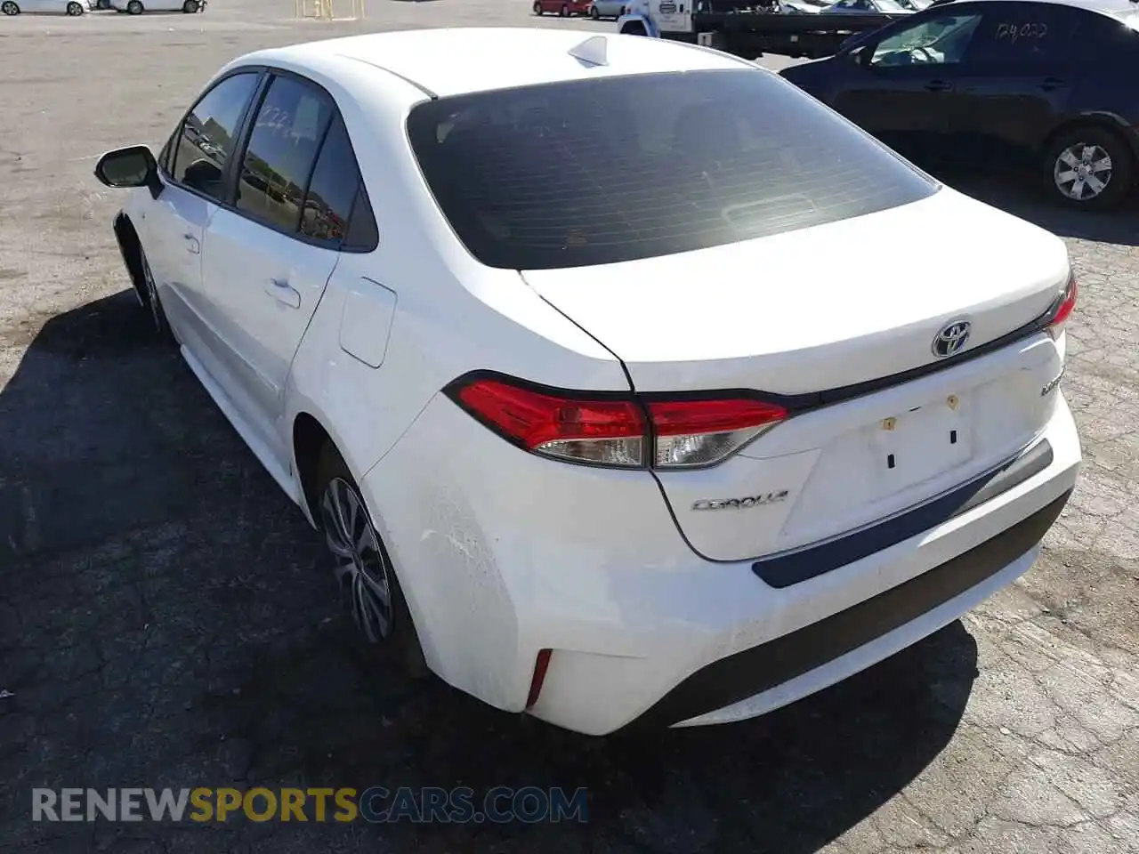 3 Photograph of a damaged car JTDEAMDE8MJ004071 TOYOTA COROLLA 2021