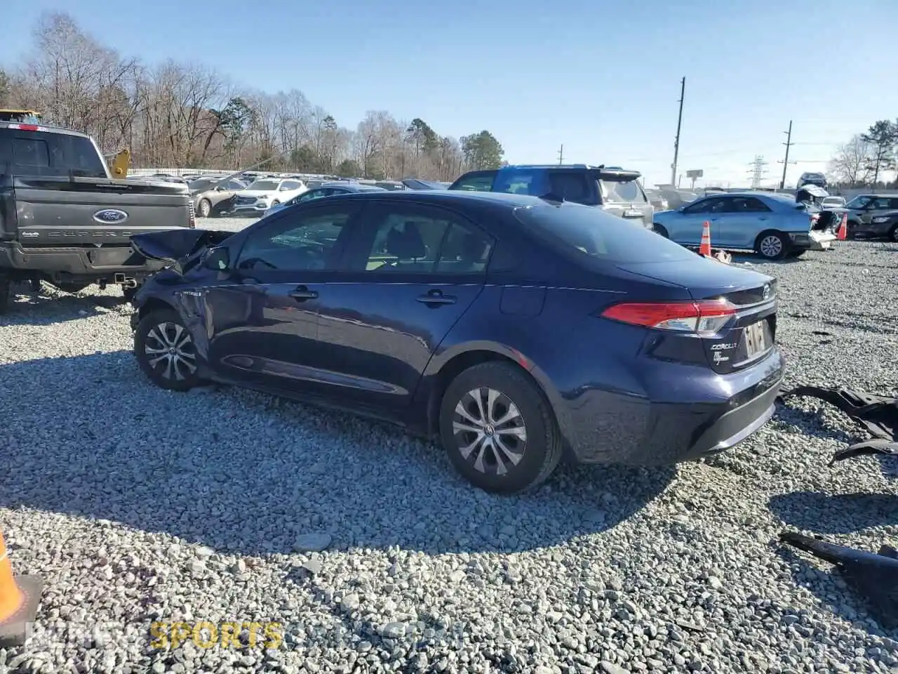 2 Photograph of a damaged car JTDEAMDE8MJ006113 TOYOTA COROLLA 2021