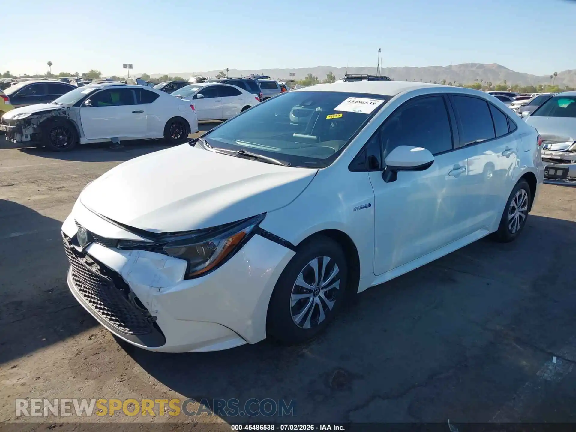 2 Photograph of a damaged car JTDEAMDE8MJ013501 TOYOTA COROLLA 2021