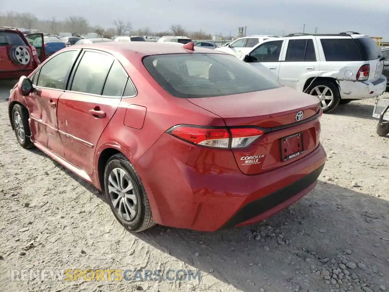 3 fotografías del automóvil dañado JTDEAMDE8MJ024403 TOYOTA COROLLA 2021