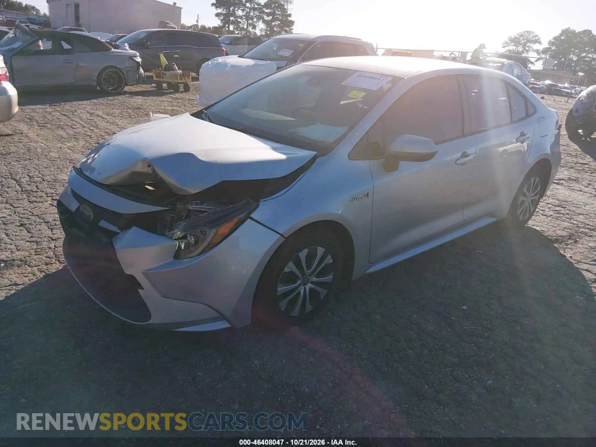 2 Photograph of a damaged car JTDEAMDE9MJ005360 TOYOTA COROLLA 2021