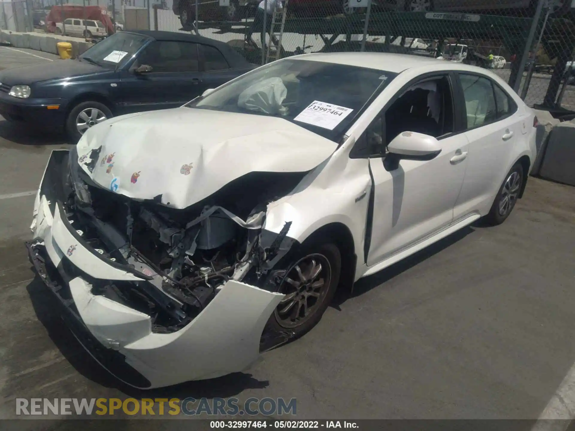 2 Photograph of a damaged car JTDEAMDE9MJ007237 TOYOTA COROLLA 2021