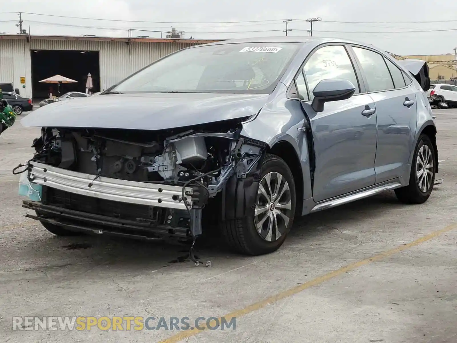 2 Photograph of a damaged car JTDEAMDE9MJ008016 TOYOTA COROLLA 2021