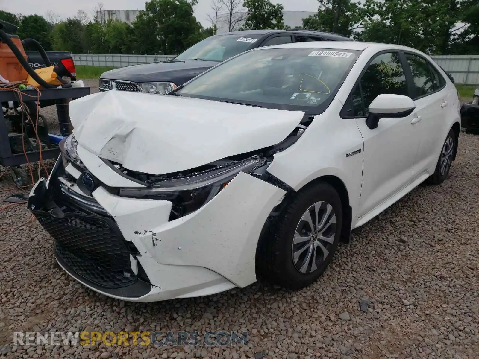 2 Photograph of a damaged car JTDEAMDE9MJ017184 TOYOTA COROLLA 2021