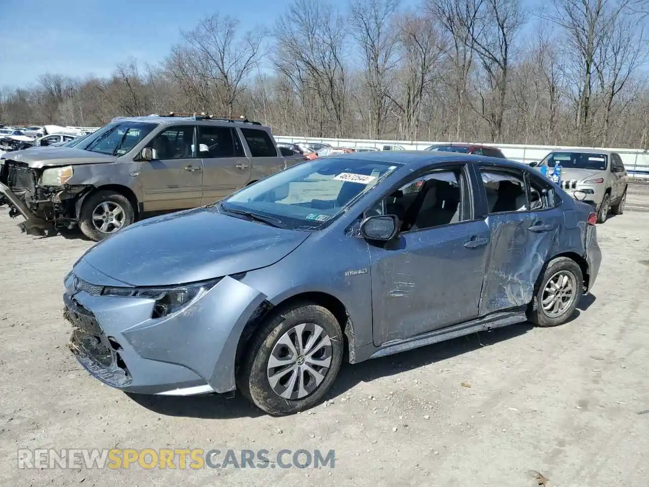 1 Photograph of a damaged car JTDEAMDE9MJ019064 TOYOTA COROLLA 2021