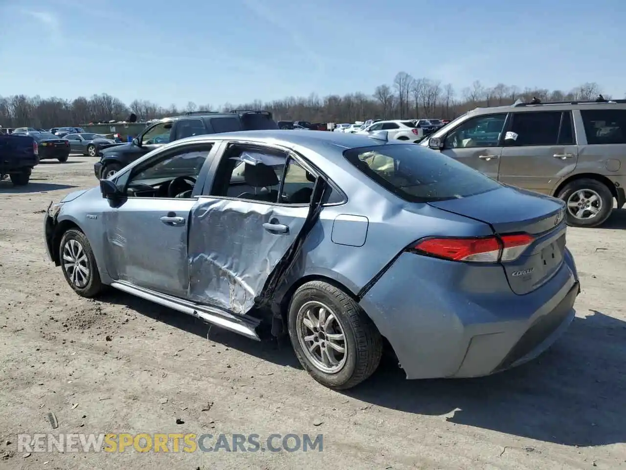 2 Photograph of a damaged car JTDEAMDE9MJ019064 TOYOTA COROLLA 2021