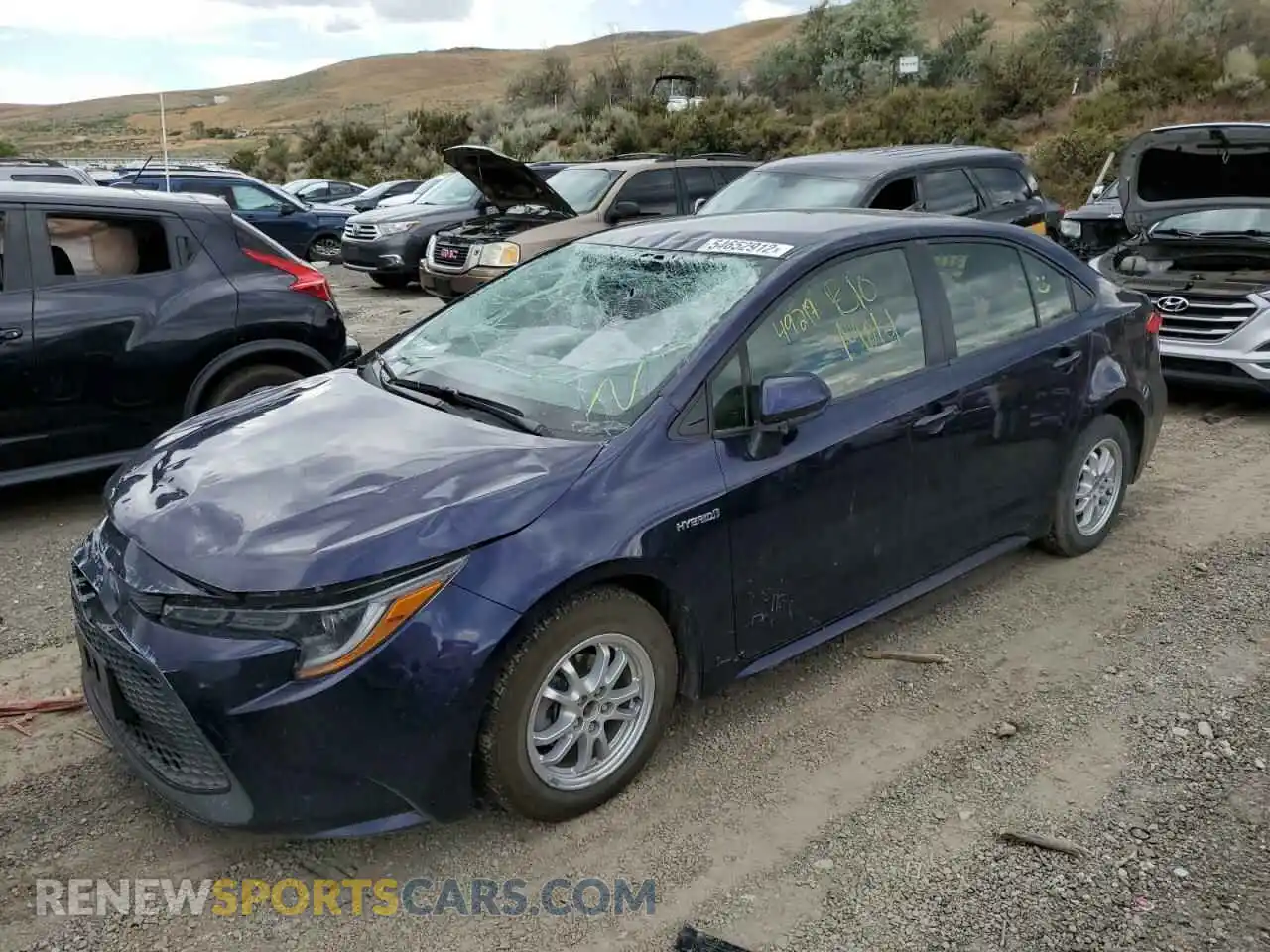 2 Photograph of a damaged car JTDEAMDE9MJ025771 TOYOTA COROLLA 2021