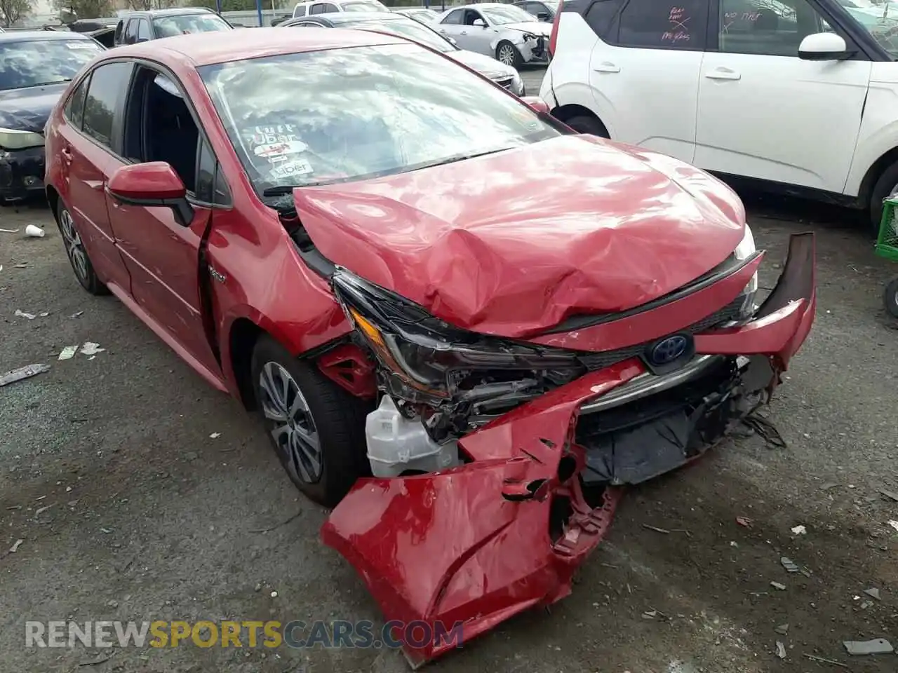1 Photograph of a damaged car JTDEAMDE9MJ032171 TOYOTA COROLLA 2021
