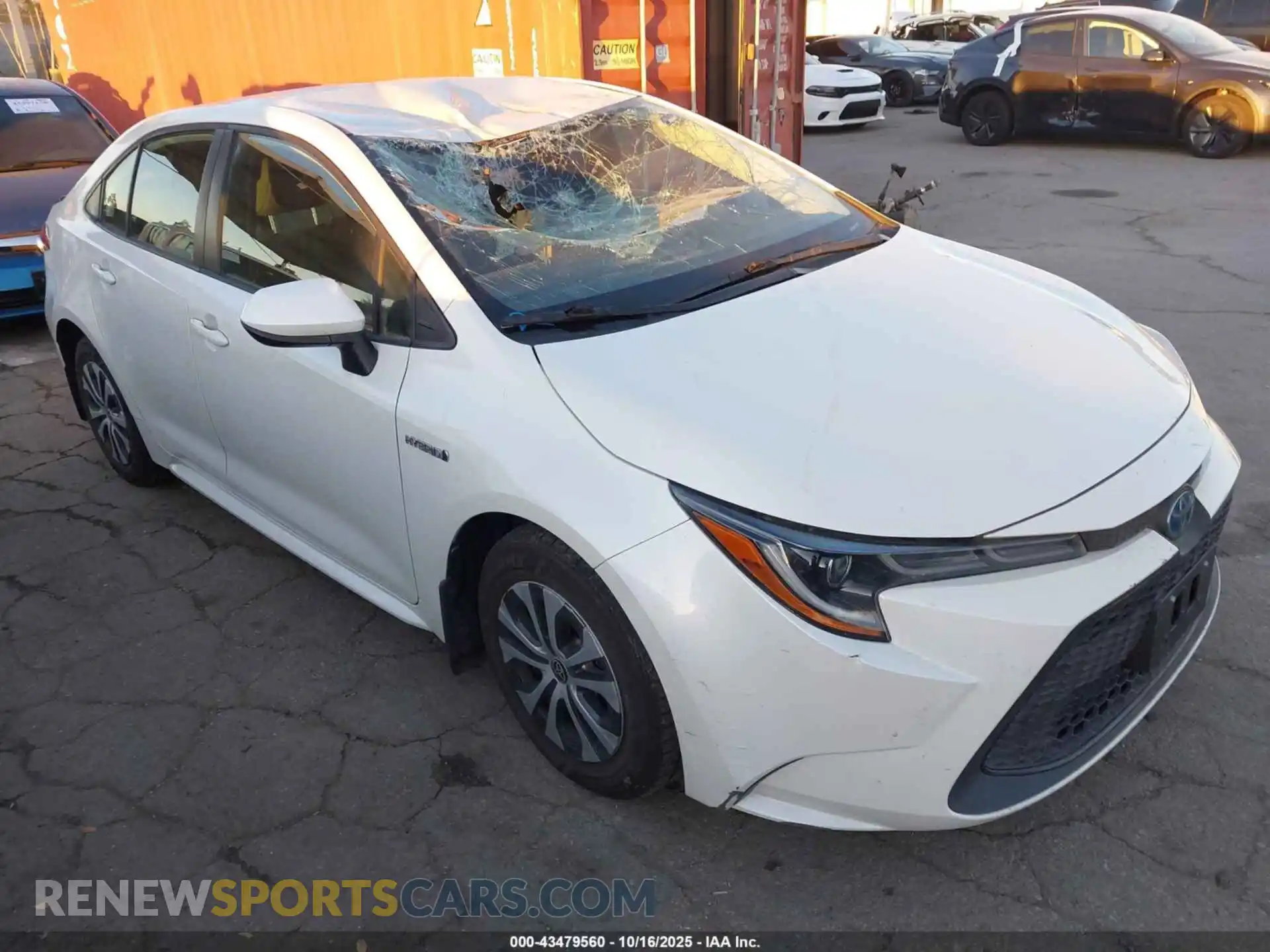 1 Photograph of a damaged car JTDEAMDEXMJ011782 TOYOTA COROLLA 2021