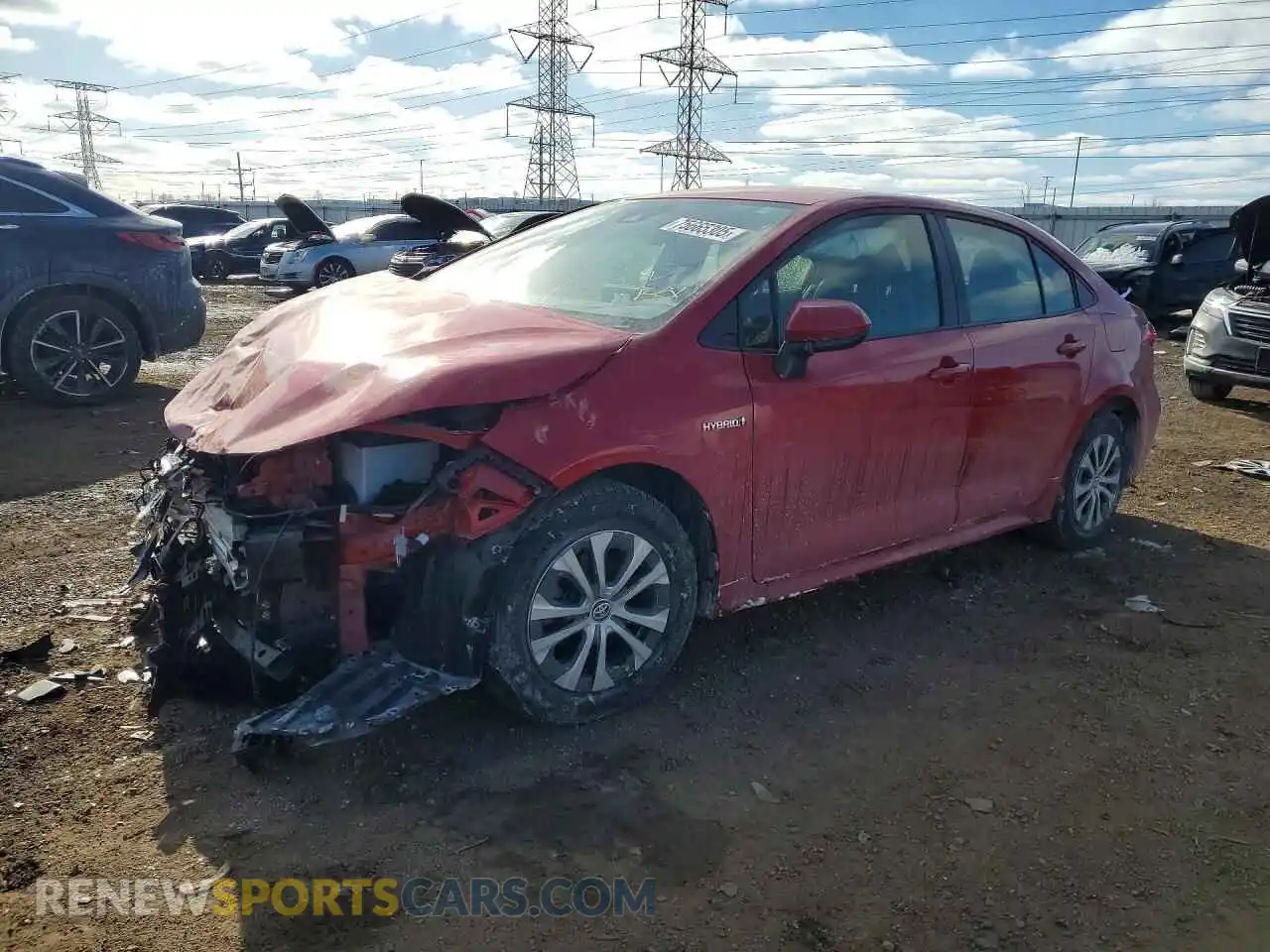 1 Photograph of a damaged car JTDEAMDEXMJ012575 TOYOTA COROLLA 2021