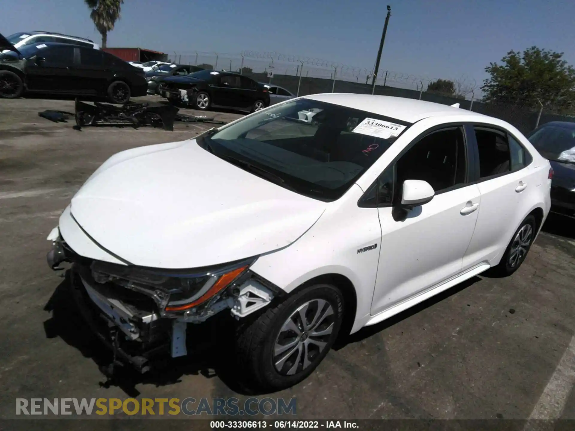 2 Photograph of a damaged car JTDEAMDEXMJ017713 TOYOTA COROLLA 2021
