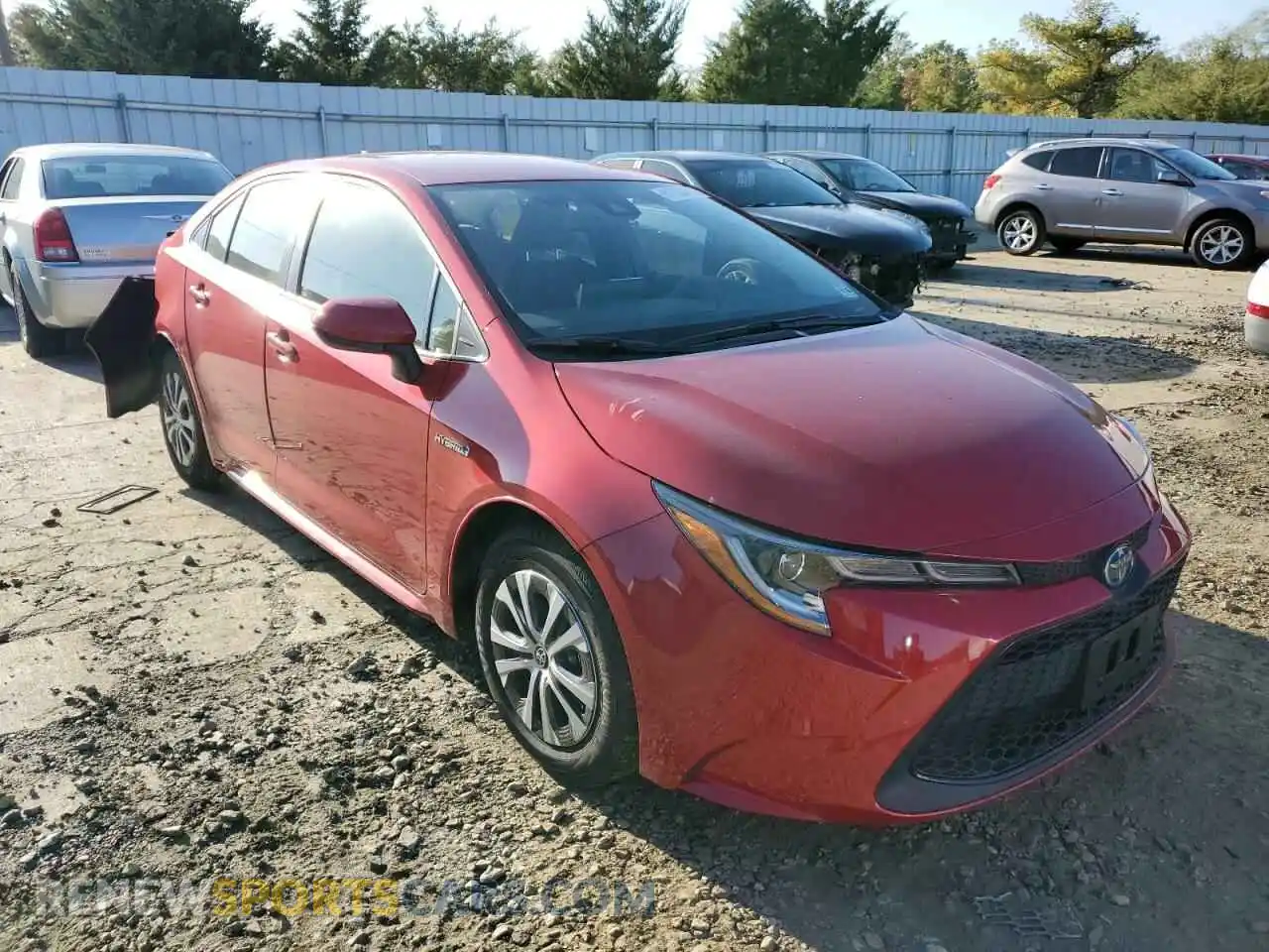 1 Photograph of a damaged car JTDEAMDEXMJ023043 TOYOTA COROLLA 2021