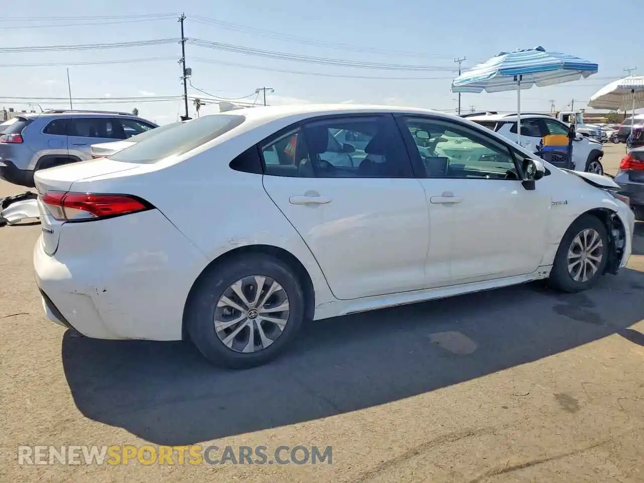 3 fotografías del automóvil dañado JTDEAMDEXMJ026847 TOYOTA COROLLA 2021