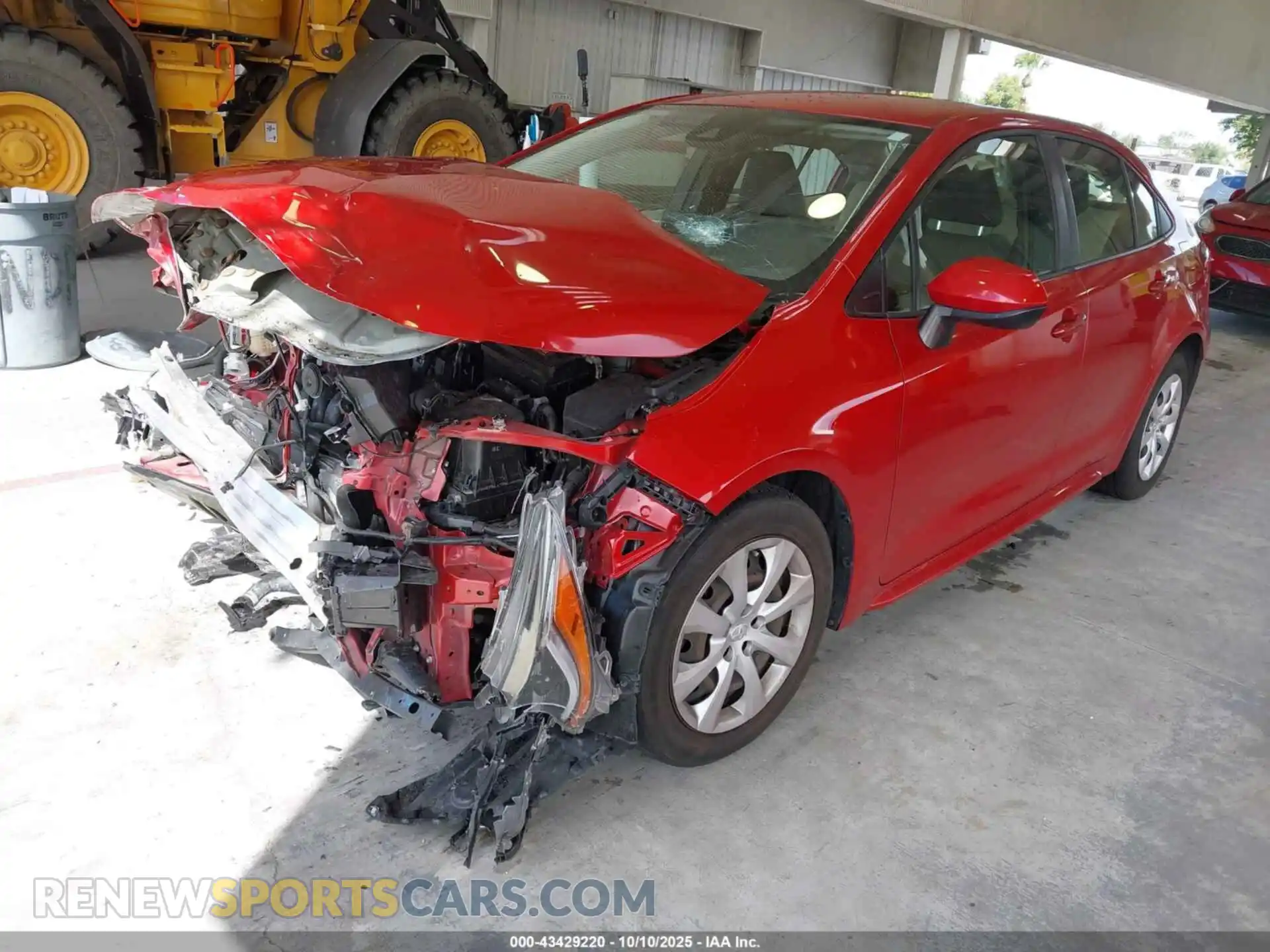 2 Photograph of a damaged car JTDEPMAE0MJ126250 TOYOTA COROLLA 2021