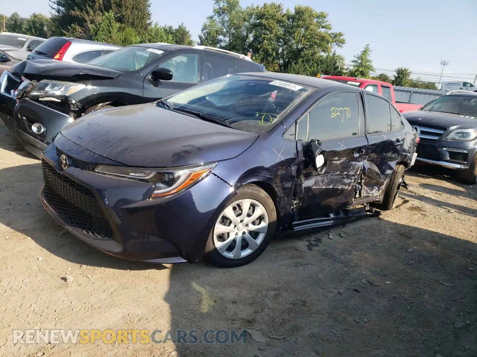 2 Photograph of a damaged car JTDEPMAE0MJ130590 TOYOTA COROLLA 2021