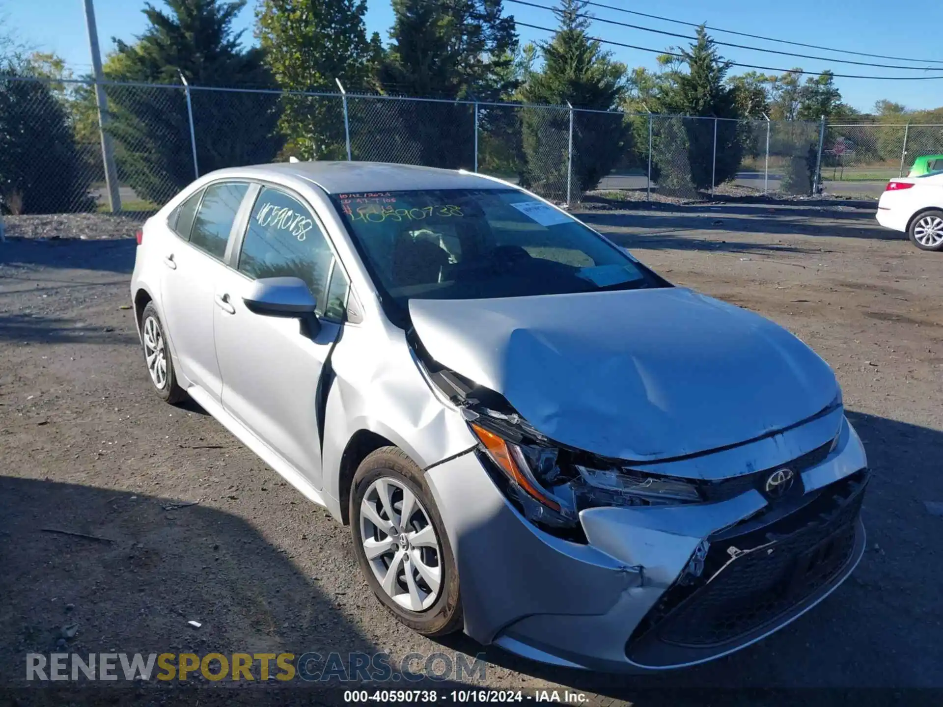1 Photograph of a damaged car JTDEPMAE0MJ132680 TOYOTA COROLLA 2021