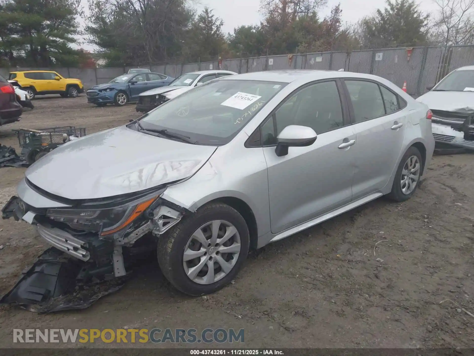 2 Photograph of a damaged car JTDEPMAE0MJ136549 TOYOTA COROLLA 2021