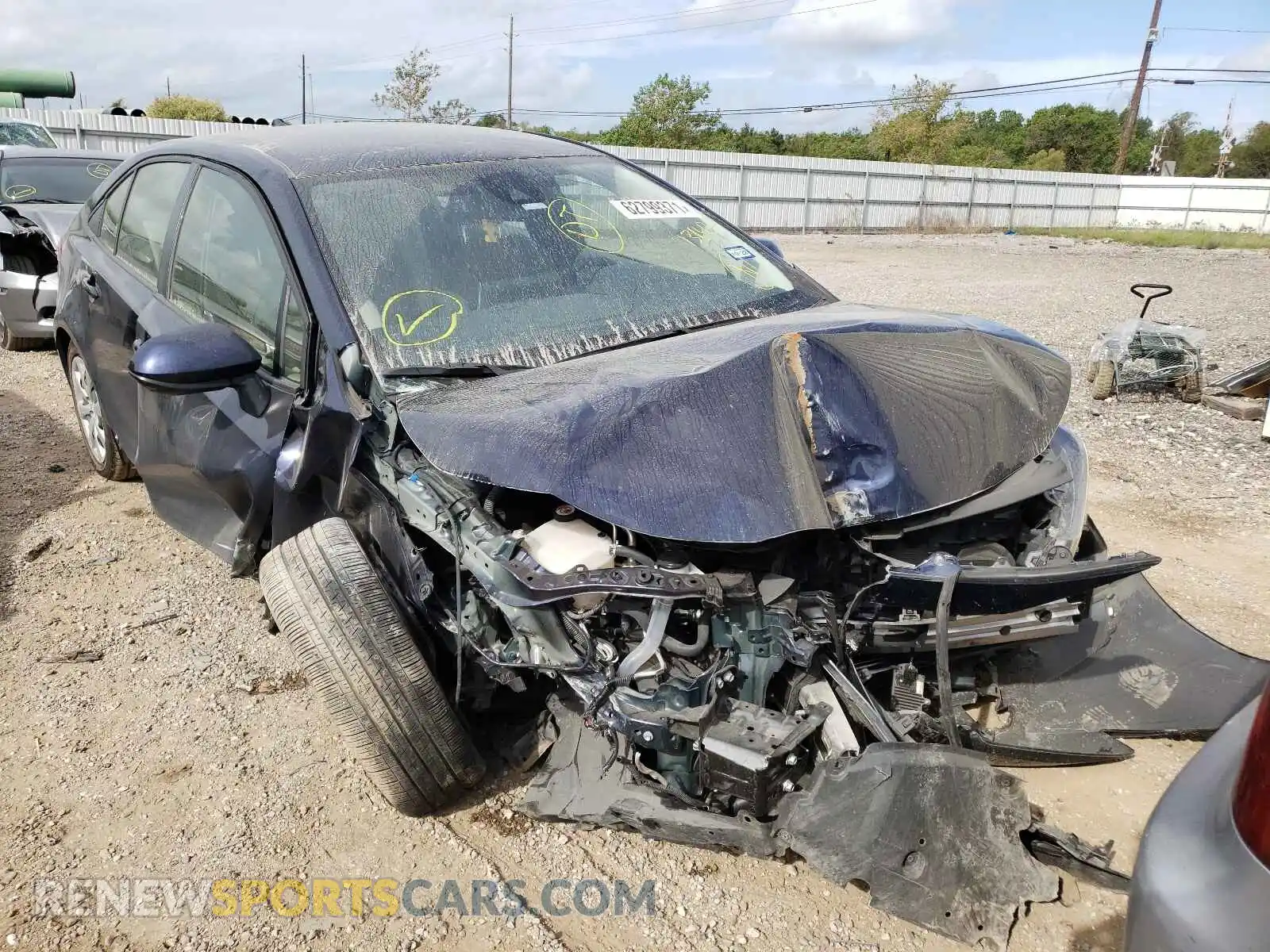 1 Photograph of a damaged car JTDEPMAE0MJ138432 TOYOTA COROLLA 2021