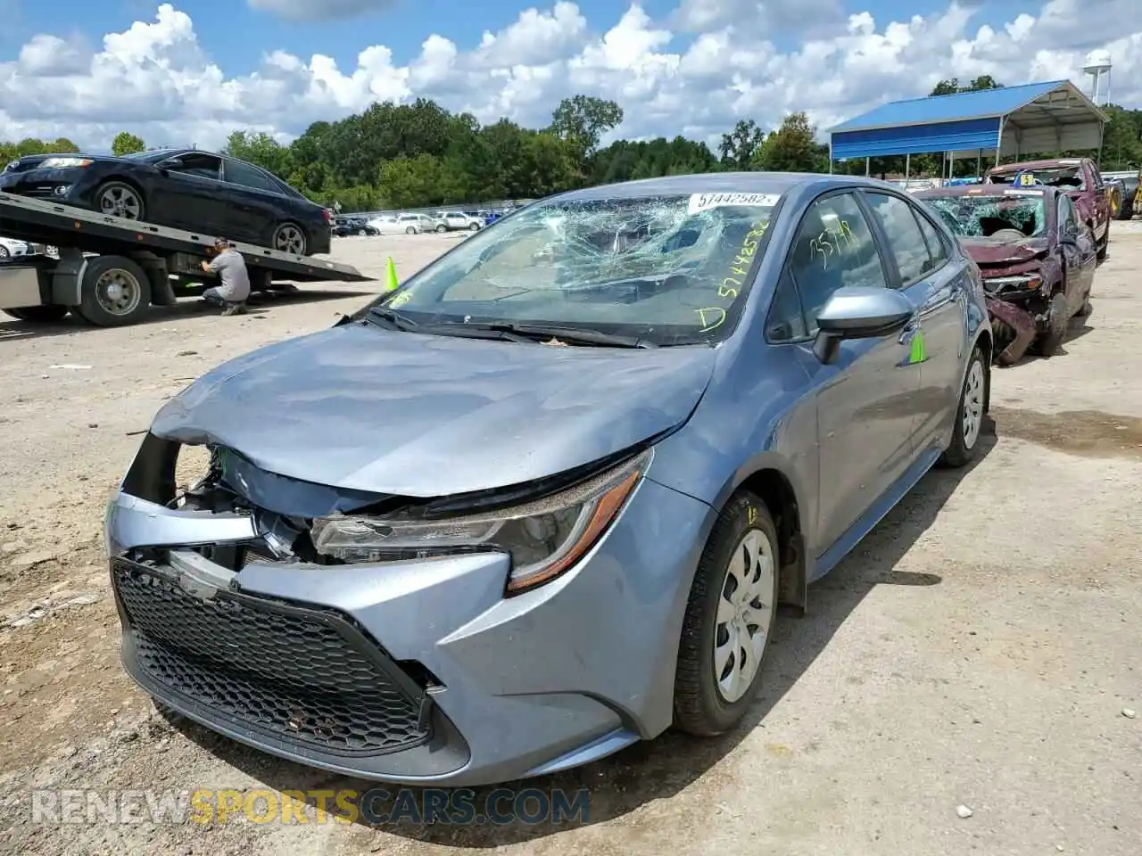 2 Photograph of a damaged car JTDEPMAE0MJ143579 TOYOTA COROLLA 2021