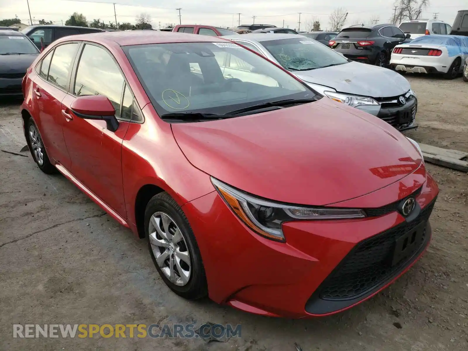 1 Photograph of a damaged car JTDEPMAE0MJ145204 TOYOTA COROLLA 2021