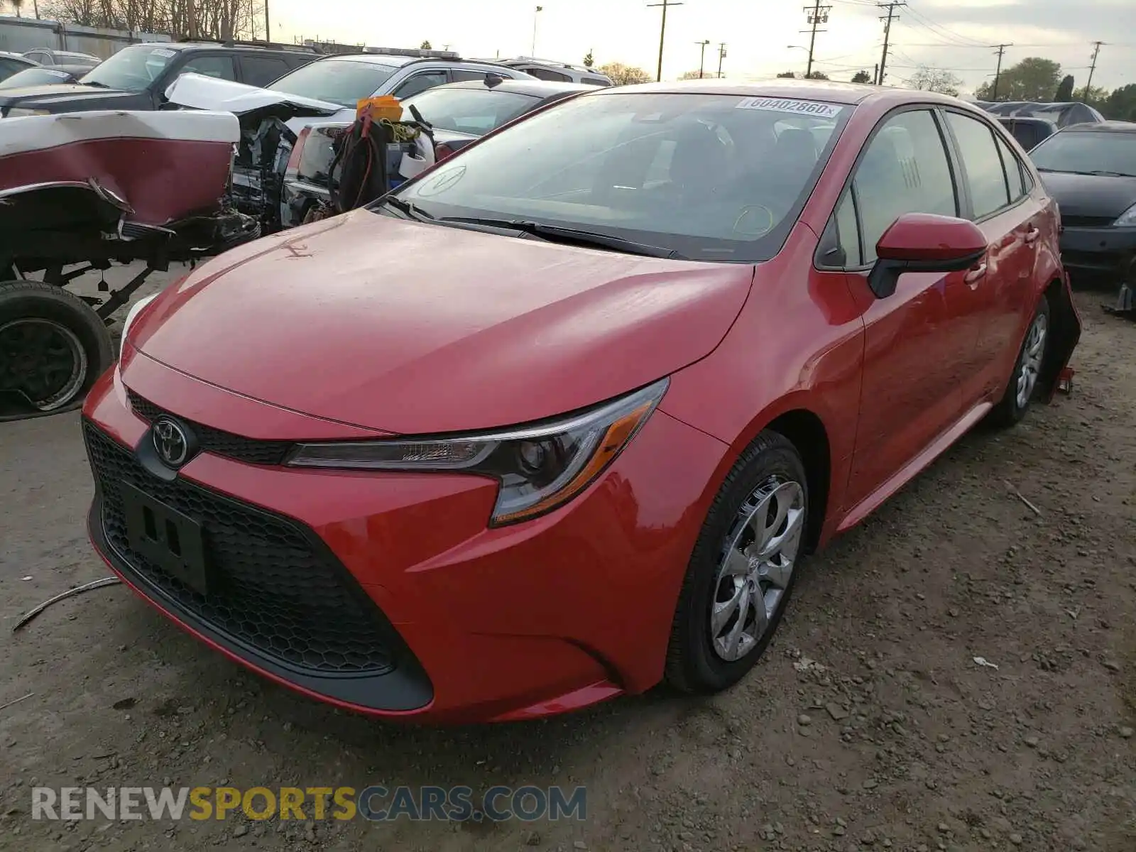 2 Photograph of a damaged car JTDEPMAE0MJ145204 TOYOTA COROLLA 2021