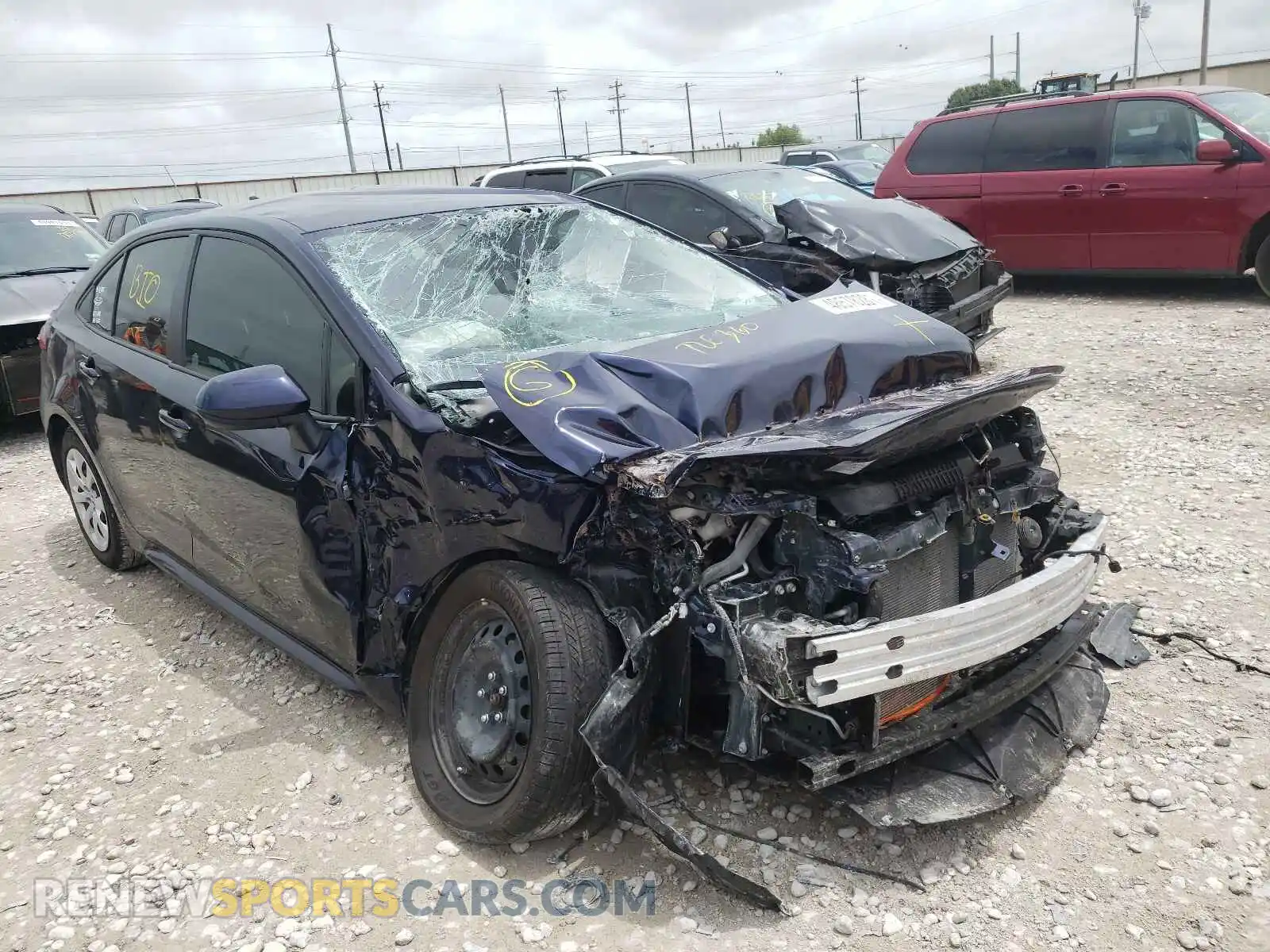 1 Photograph of a damaged car JTDEPMAE0MJ149575 TOYOTA COROLLA 2021