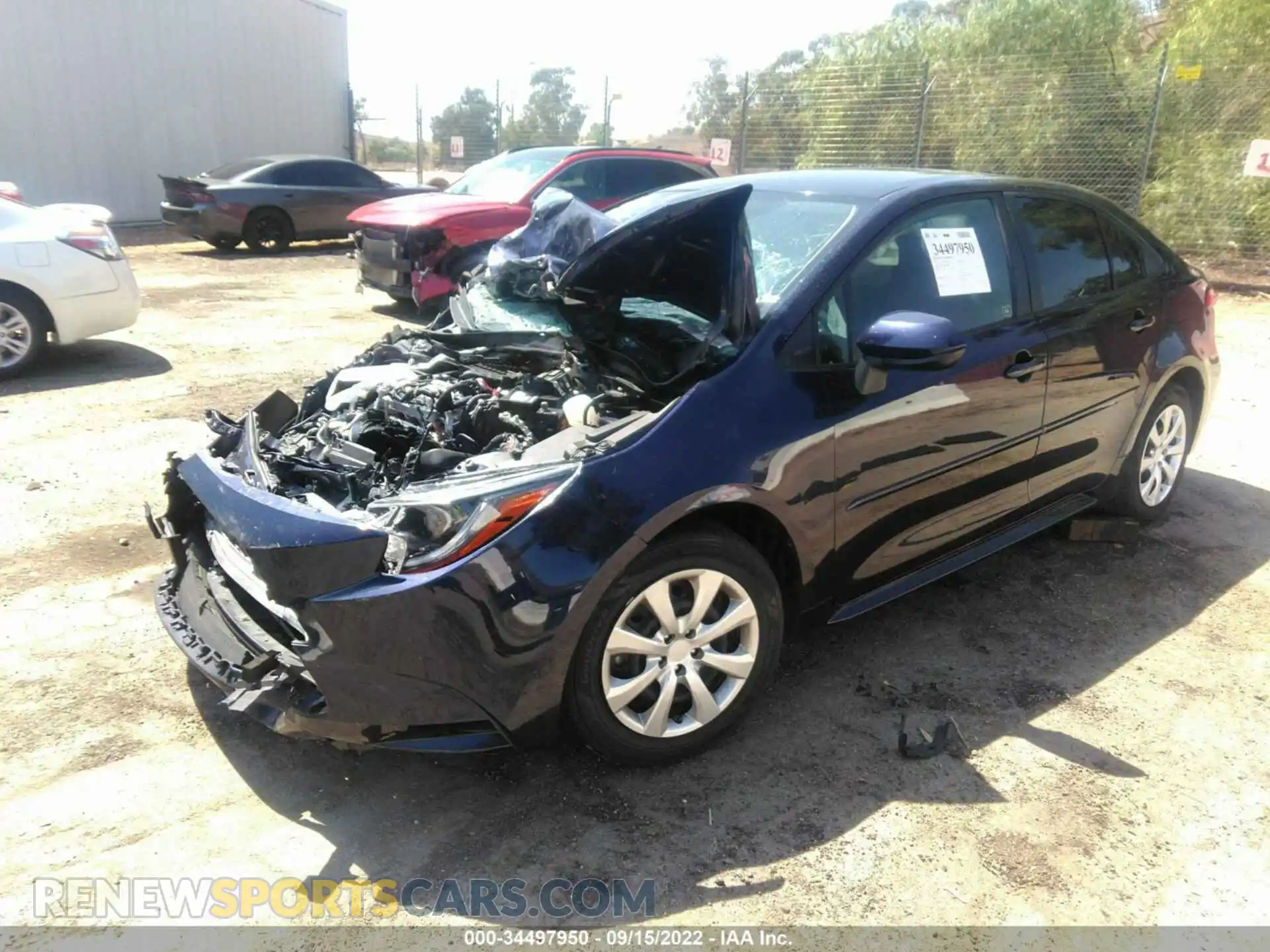 2 Photograph of a damaged car JTDEPMAE0MJ166036 TOYOTA COROLLA 2021