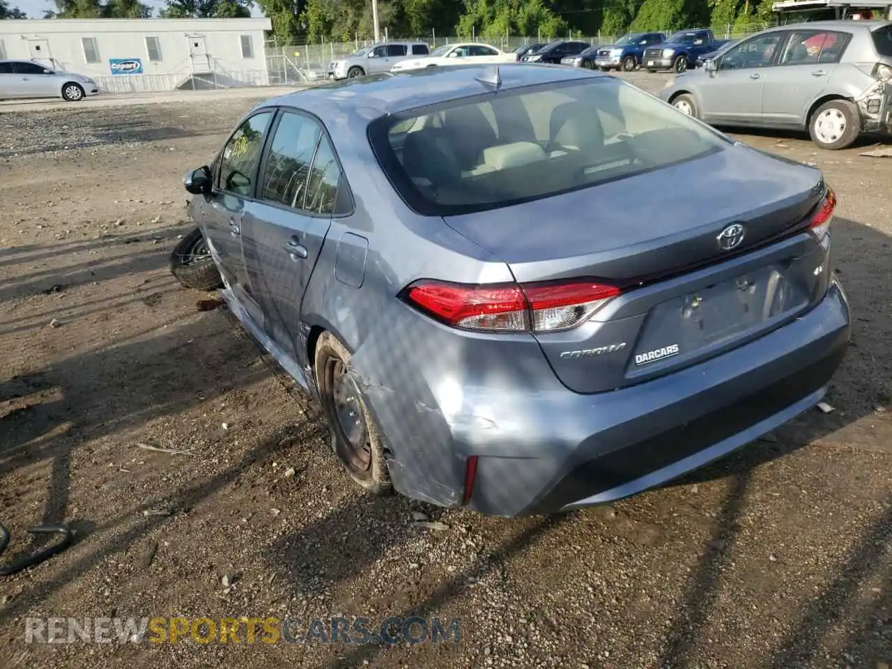 3 Photograph of a damaged car JTDEPMAE0MJ167526 TOYOTA COROLLA 2021