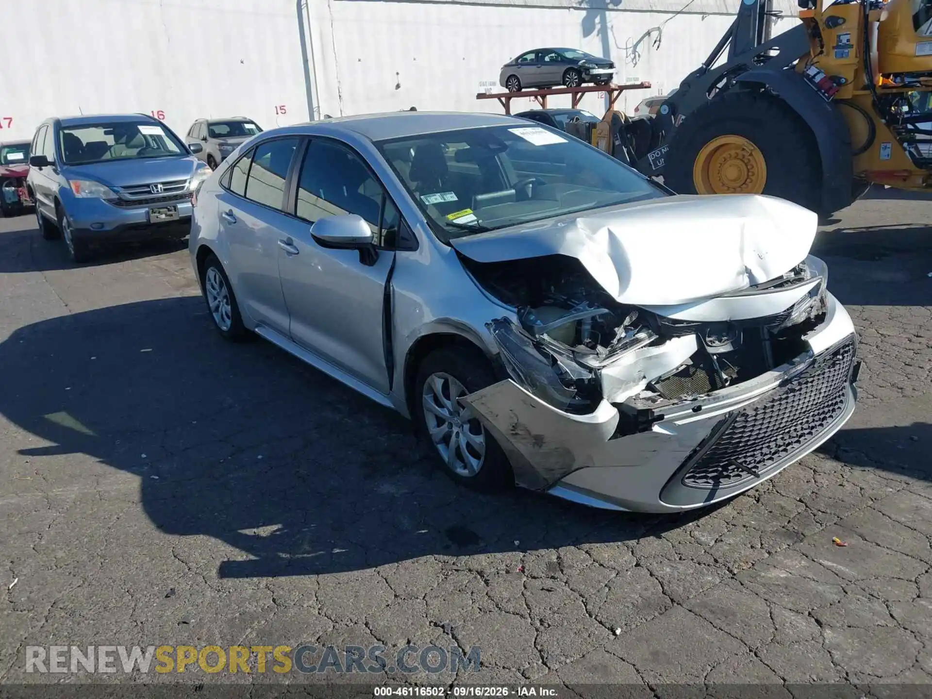 1 Photograph of a damaged car JTDEPMAE0MJ181085 TOYOTA COROLLA 2021