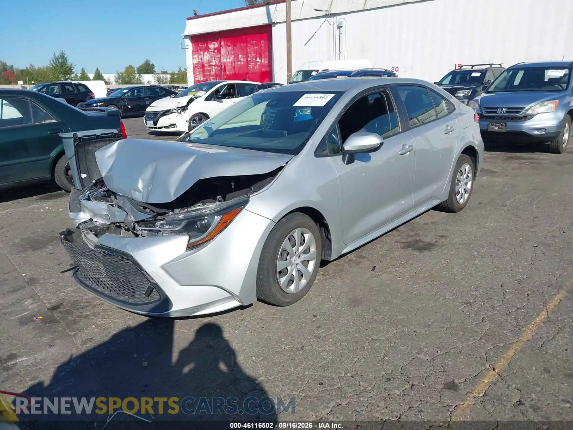 2 Photograph of a damaged car JTDEPMAE0MJ181085 TOYOTA COROLLA 2021