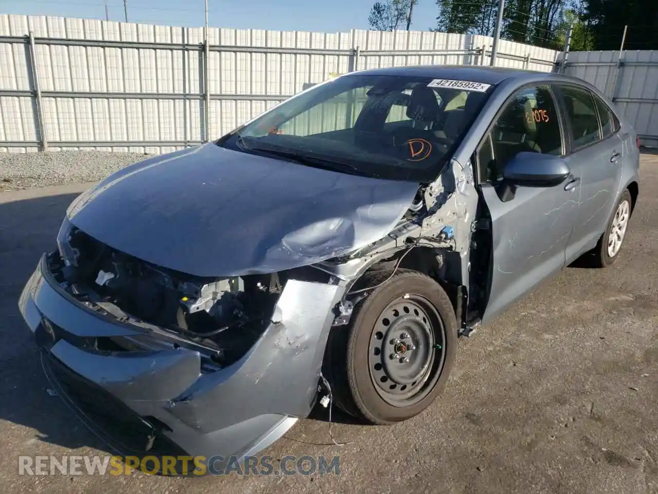 2 Photograph of a damaged car JTDEPMAE0MJ182592 TOYOTA COROLLA 2021