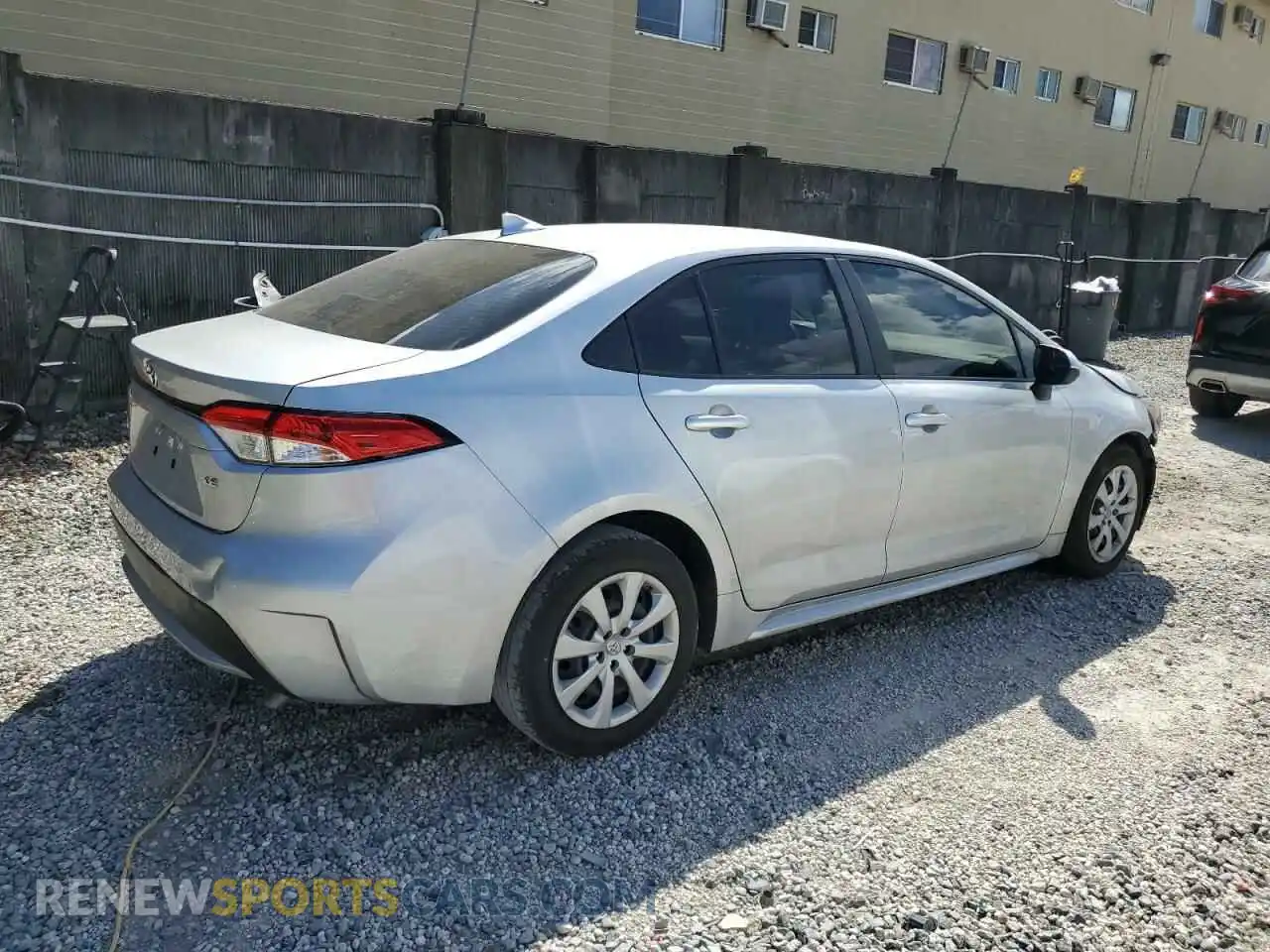 3 Фотография поврежденного автомобиля JTDEPMAE0MJ184584 TOYOTA COROLLA 2021